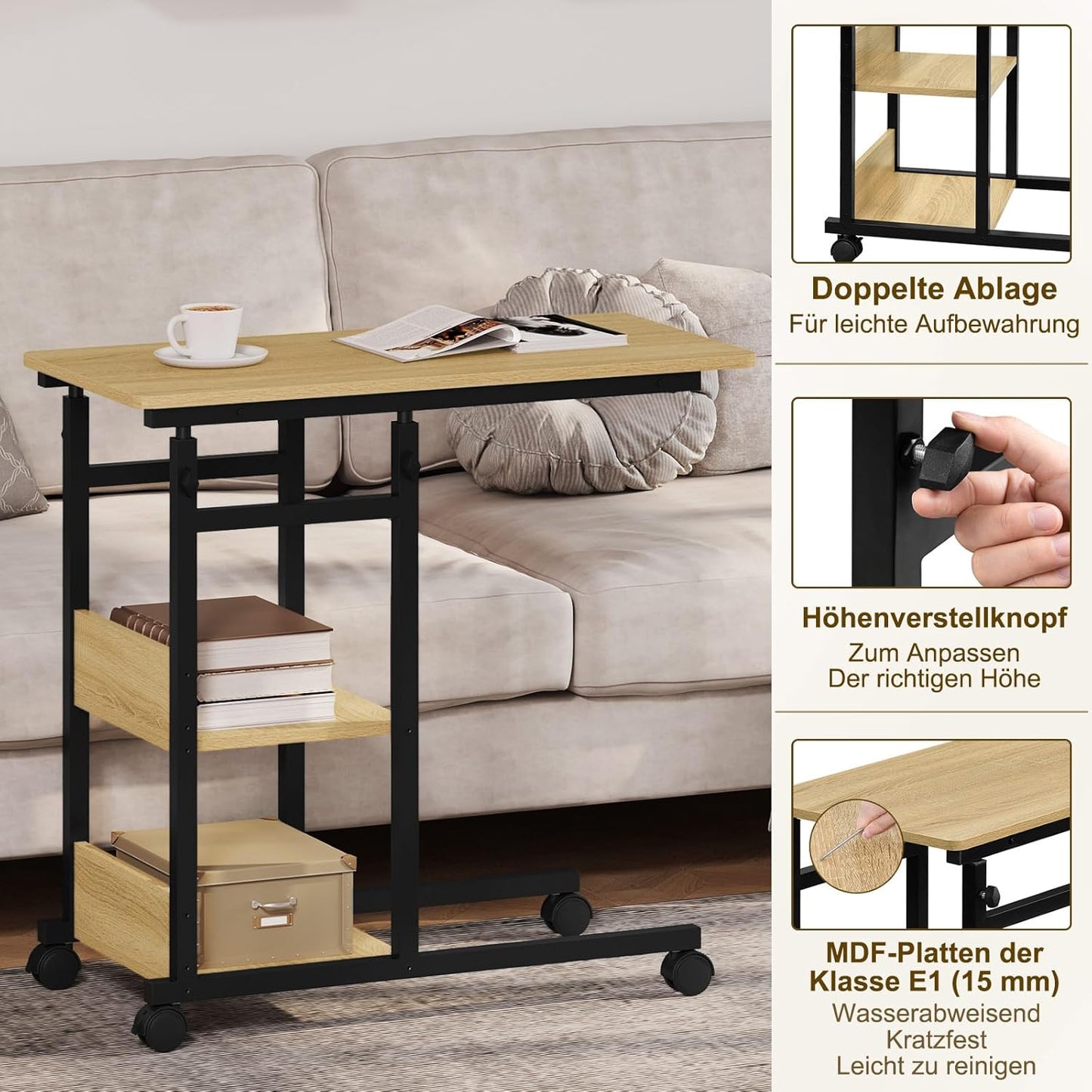 WOLTU Side Table BTS08hei