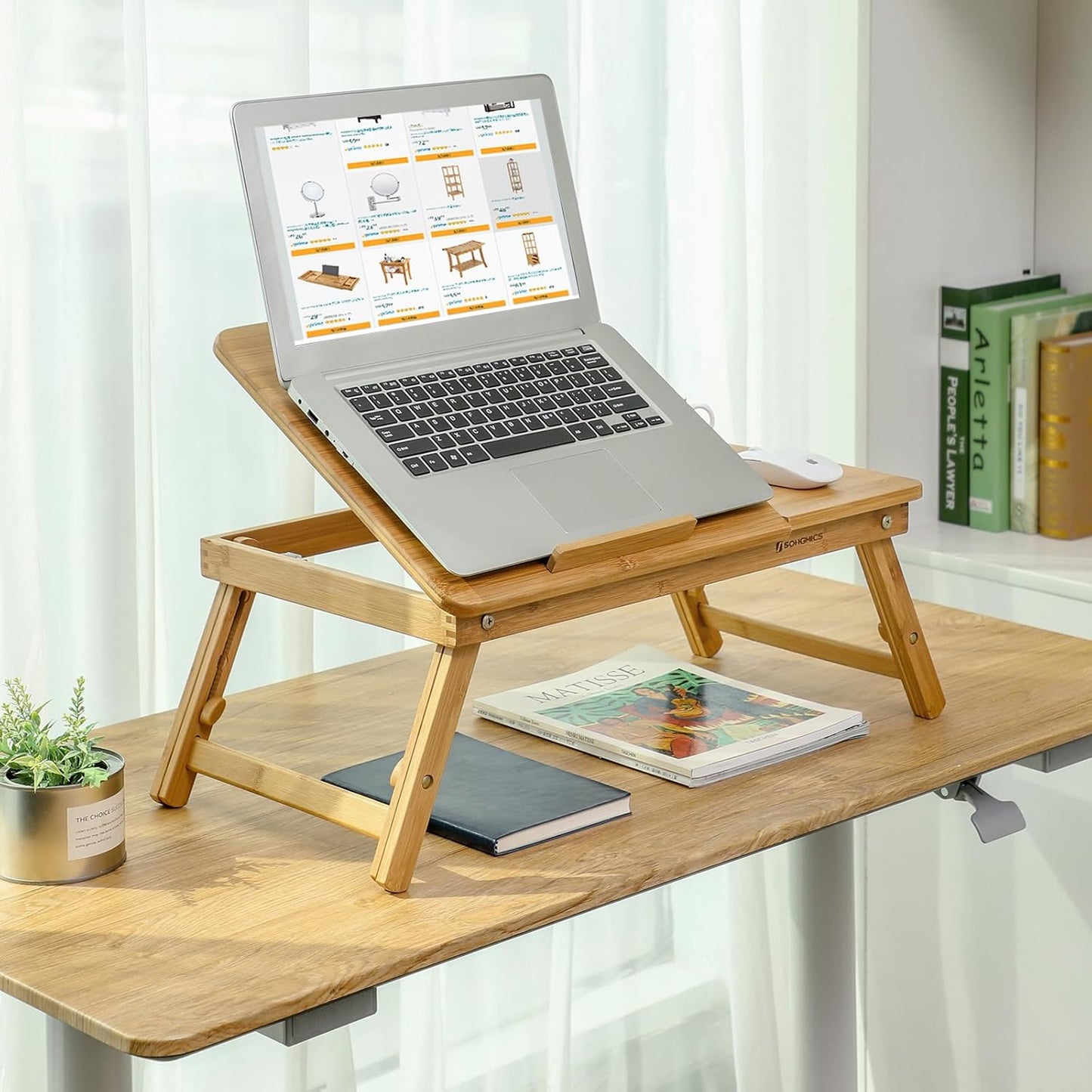 SONGMICS Bamboo Laptop Desk LLD002