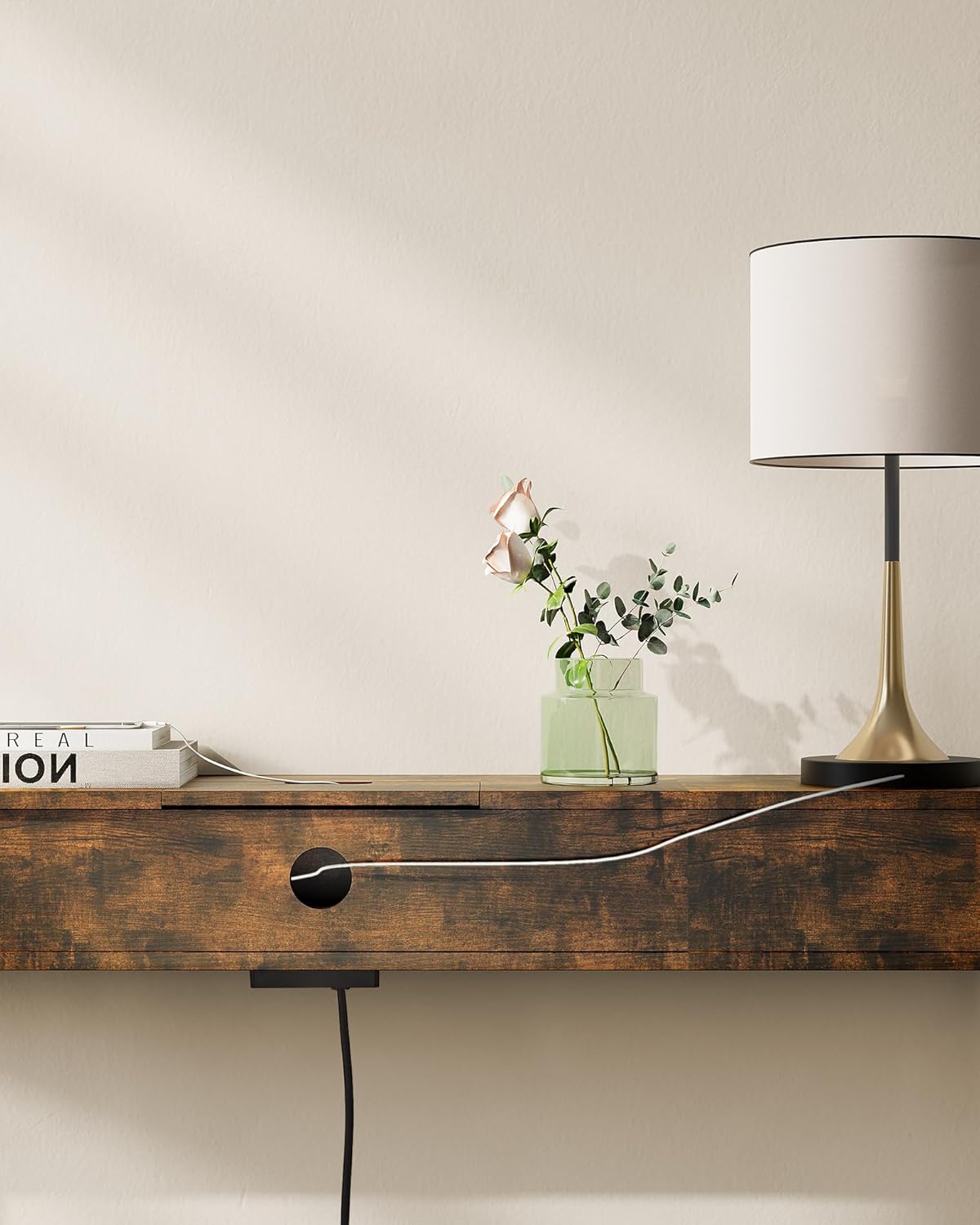 VASAGLE Console Table with Sockets LNT111K01