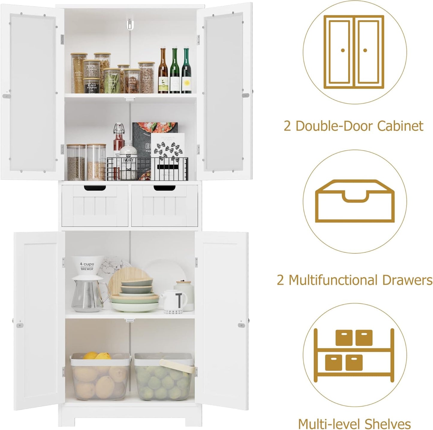 Cabinet with 4 Doors and 2 Drawers