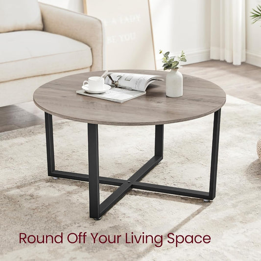 VASAGLE ALINRU Round Coffee Table