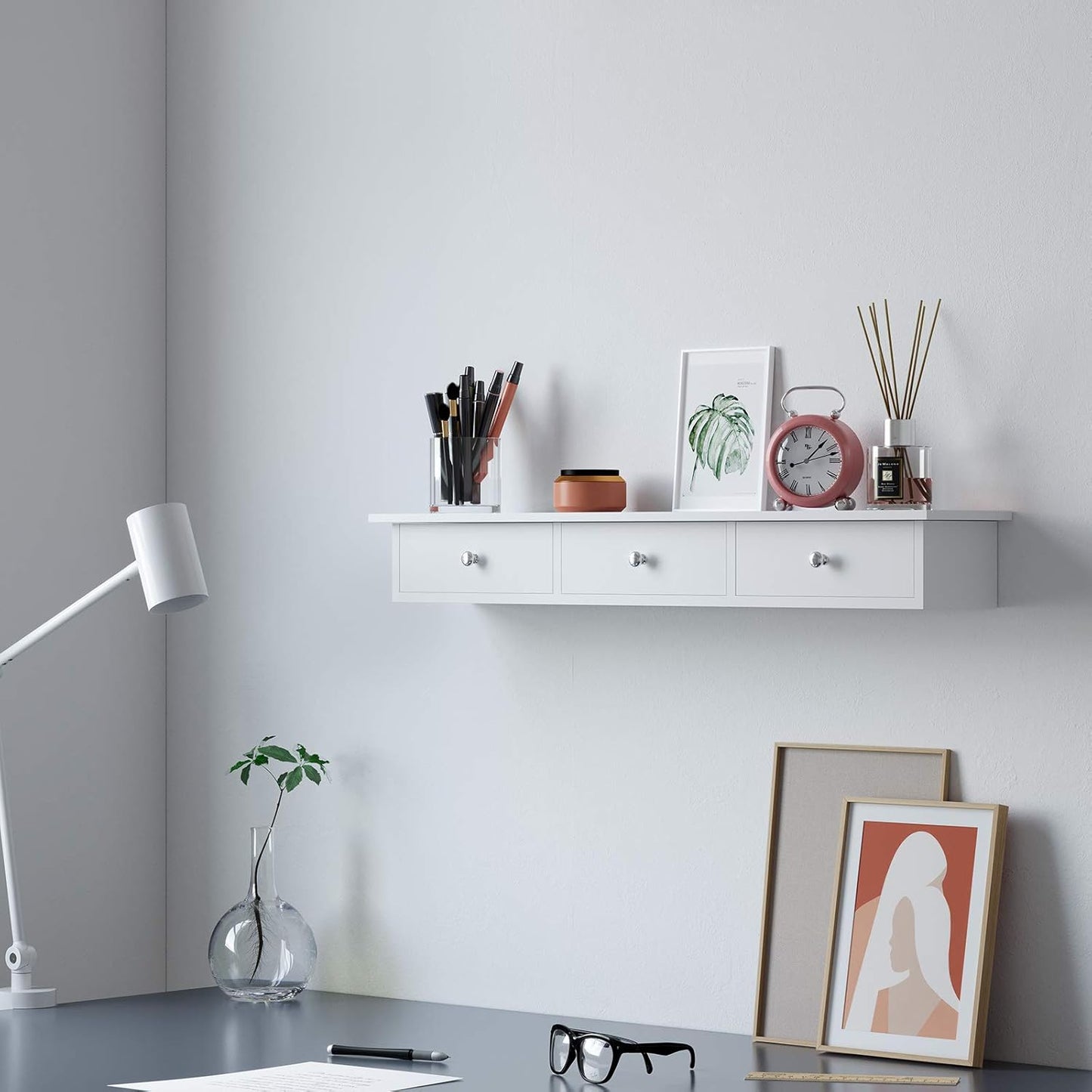 SONGMICS Floating Wall Shelf LWS085W01
