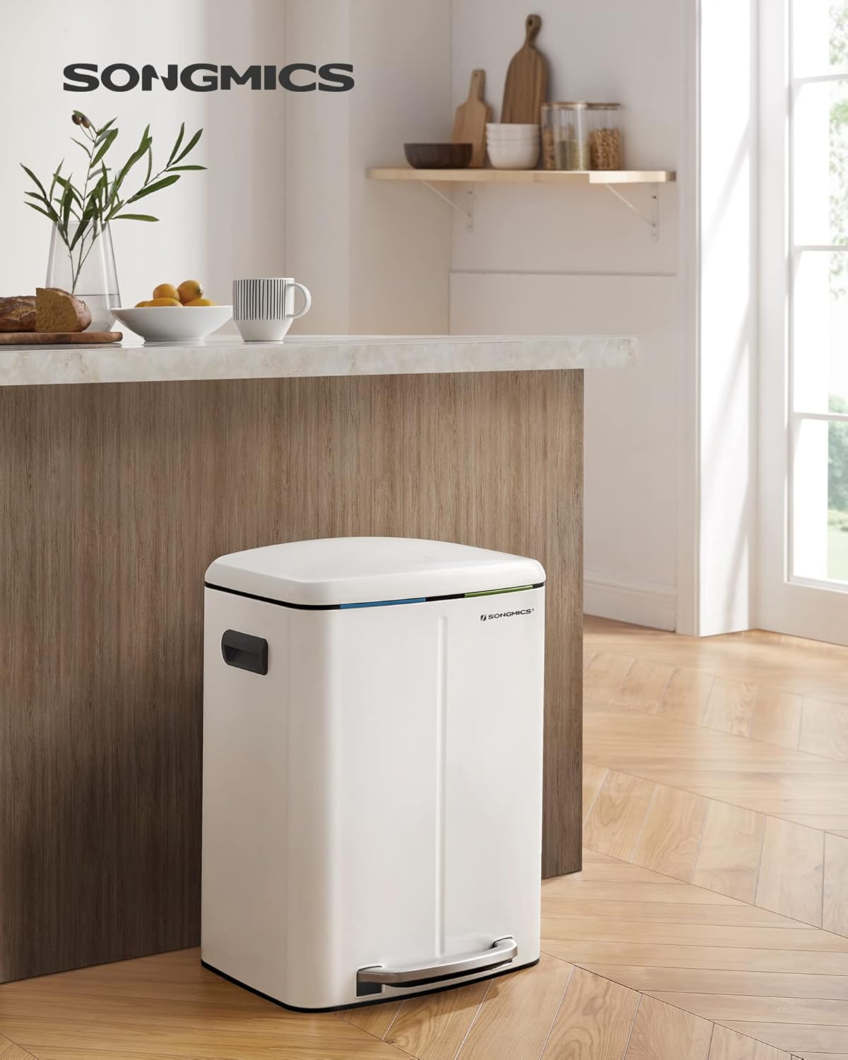 SONGMICS Pedal Bin LTB40WT