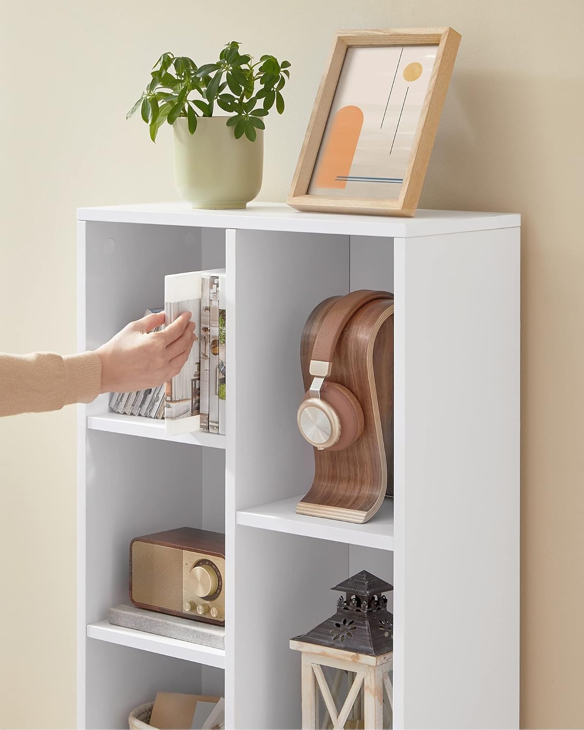 VASAGLE 7-Compartment Bookcase