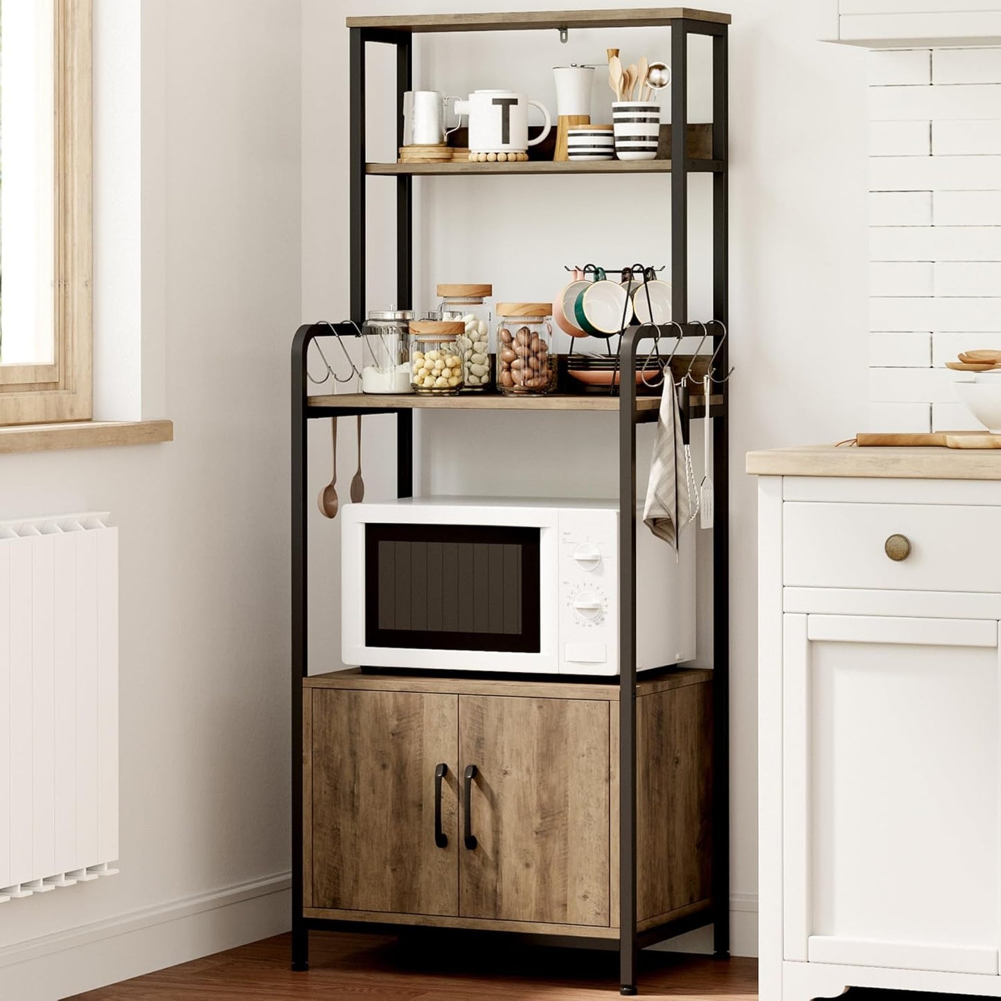 5 Tier Storage Unit with 8 Hooks