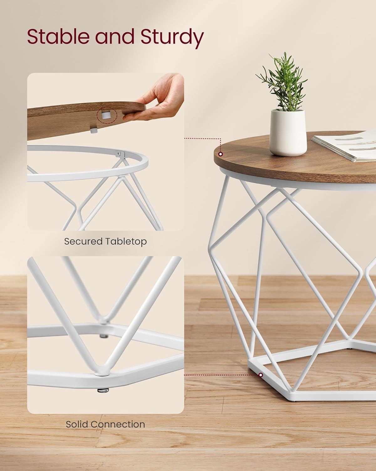 VASAGLE Set of 2 Coffee Table LET040K41