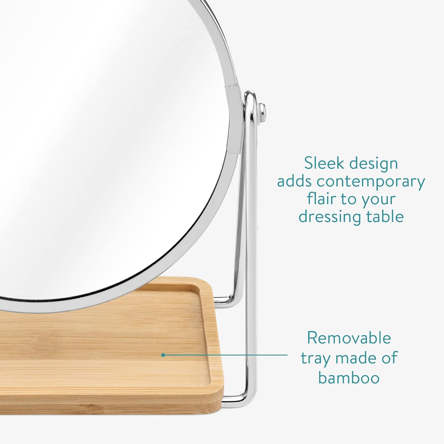 MIRROR with Bamboo Tray