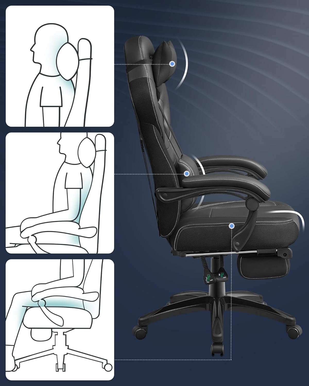 SONGMICS Gaming Chair OBG077B01
