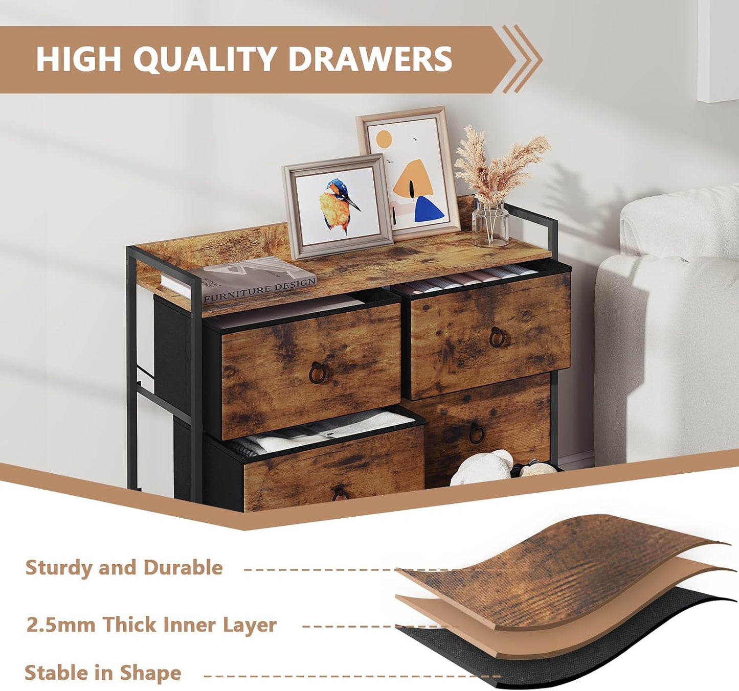 WOLTU Chest of Drawers SSK010SHM