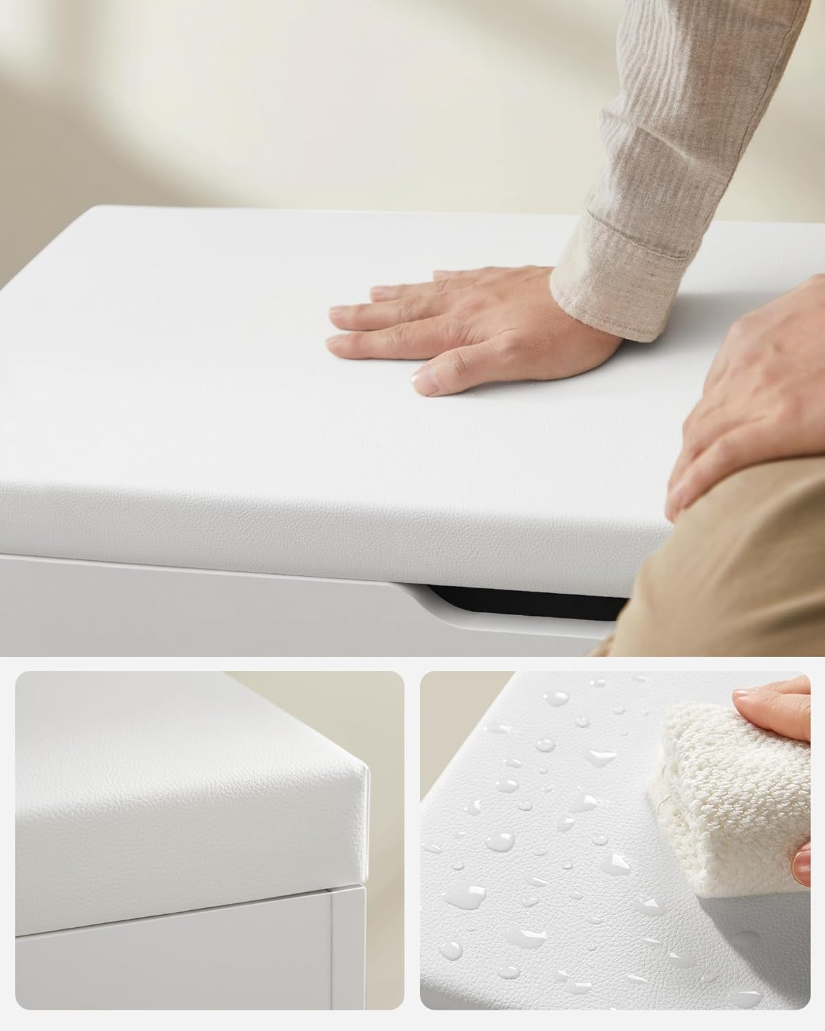 VASAGLE Padded Shoe Bench LHS30W