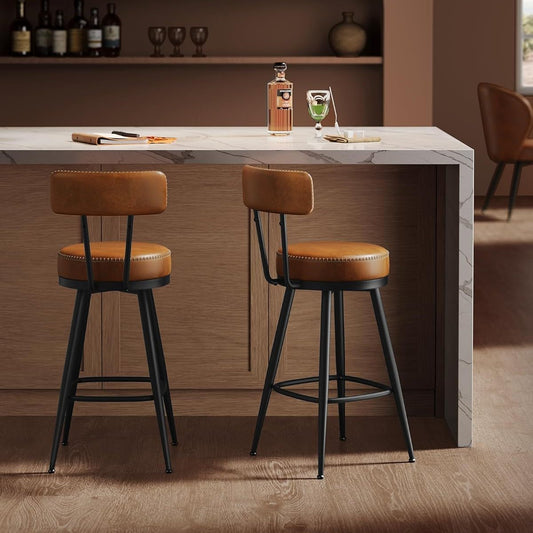 VASAGLE Set of 2 Swivel Bar Stool