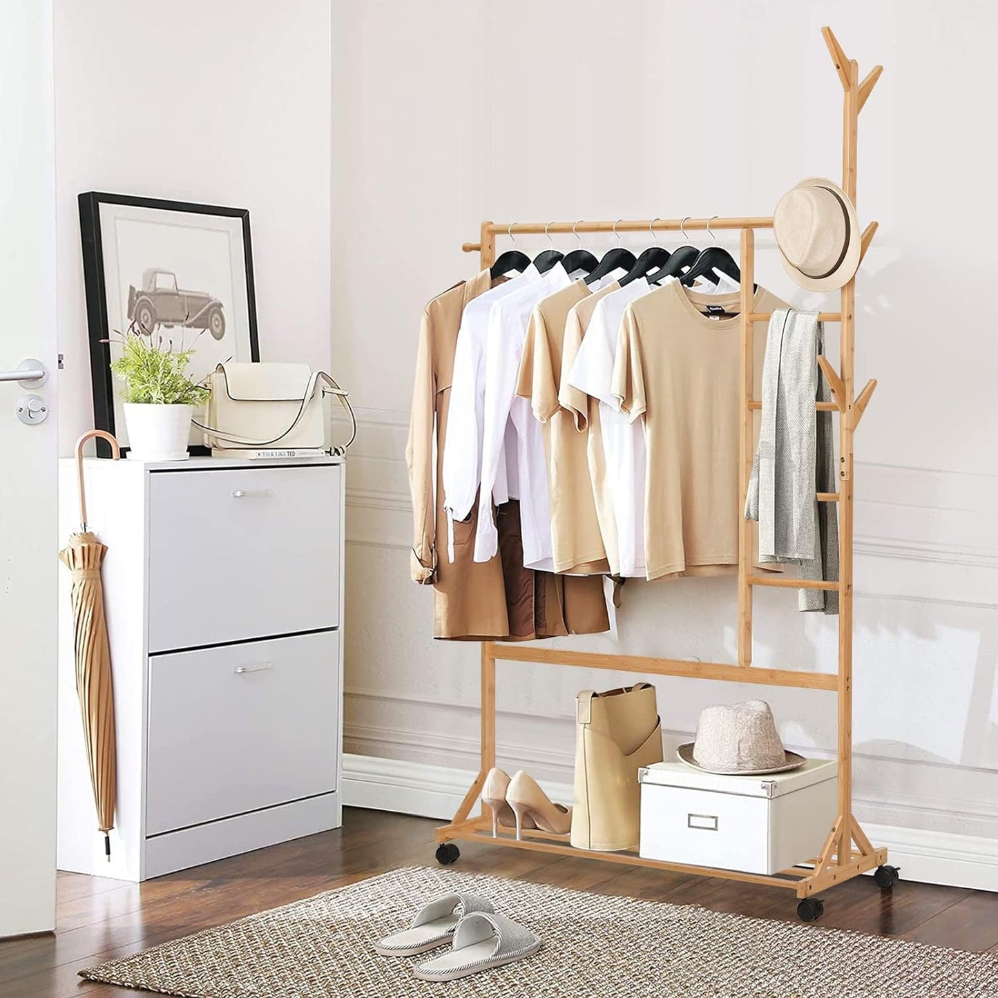 Bamboo Clothes Rack