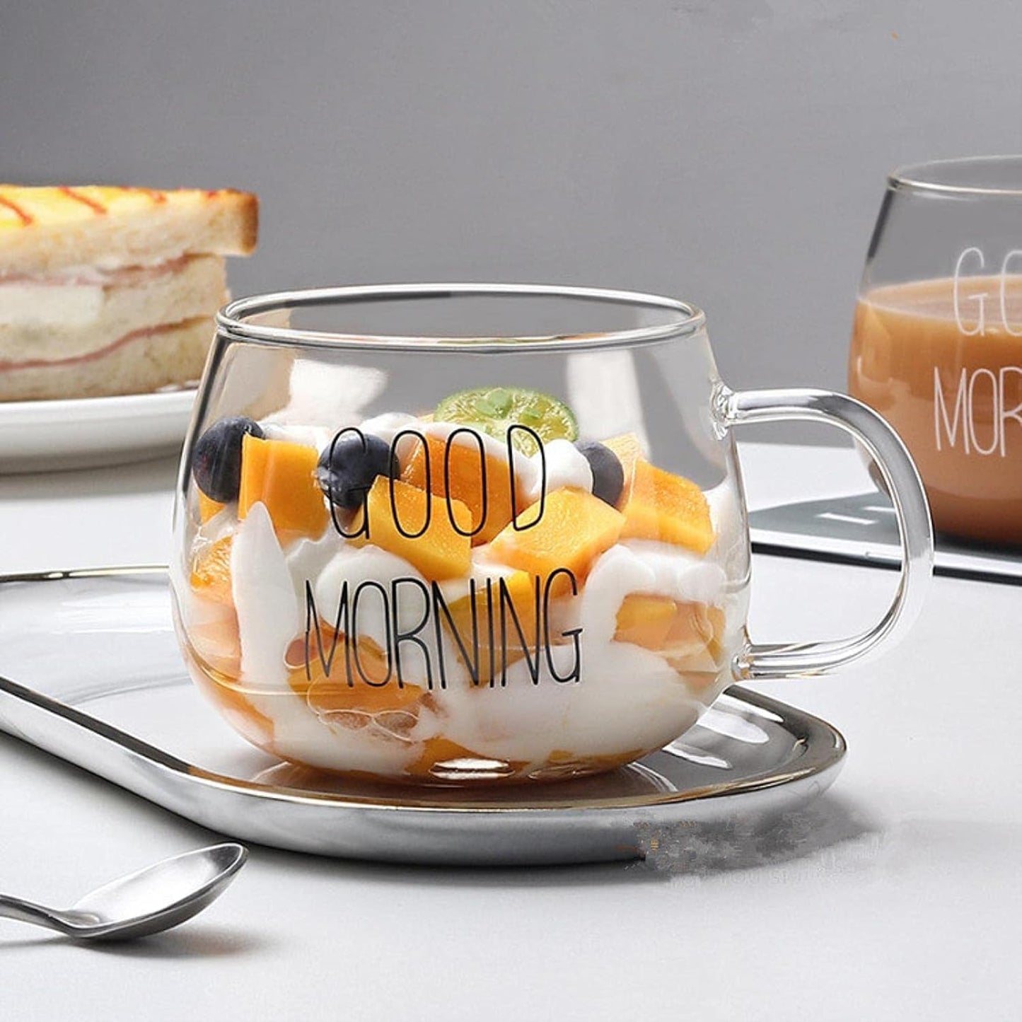 Creative glass mug