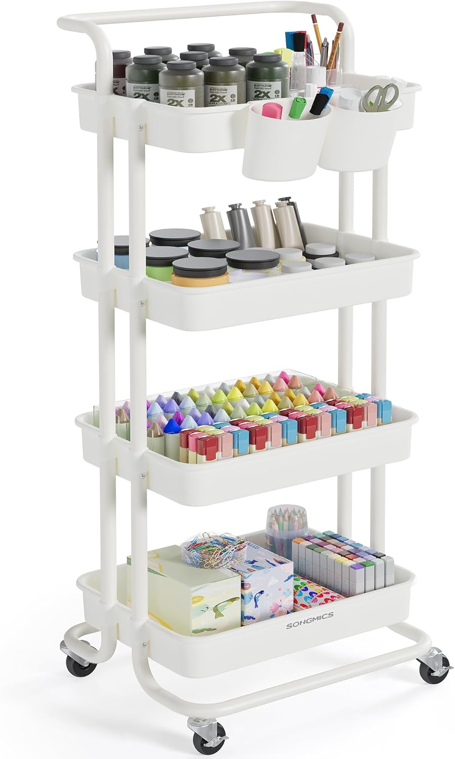 SONGMICS 4-Tier Storage Trolley (BSC077WZ01)