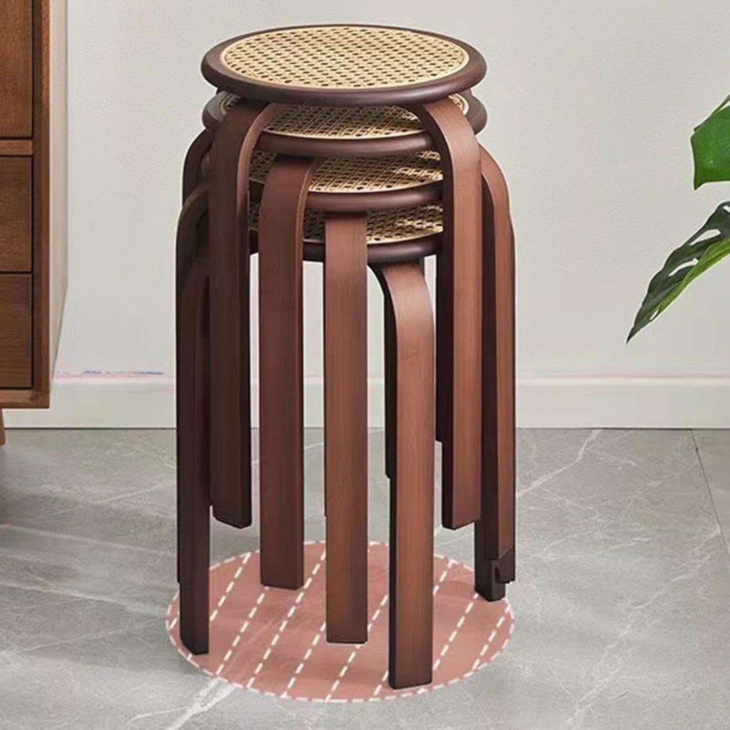 Handcrafted Rattan Stool