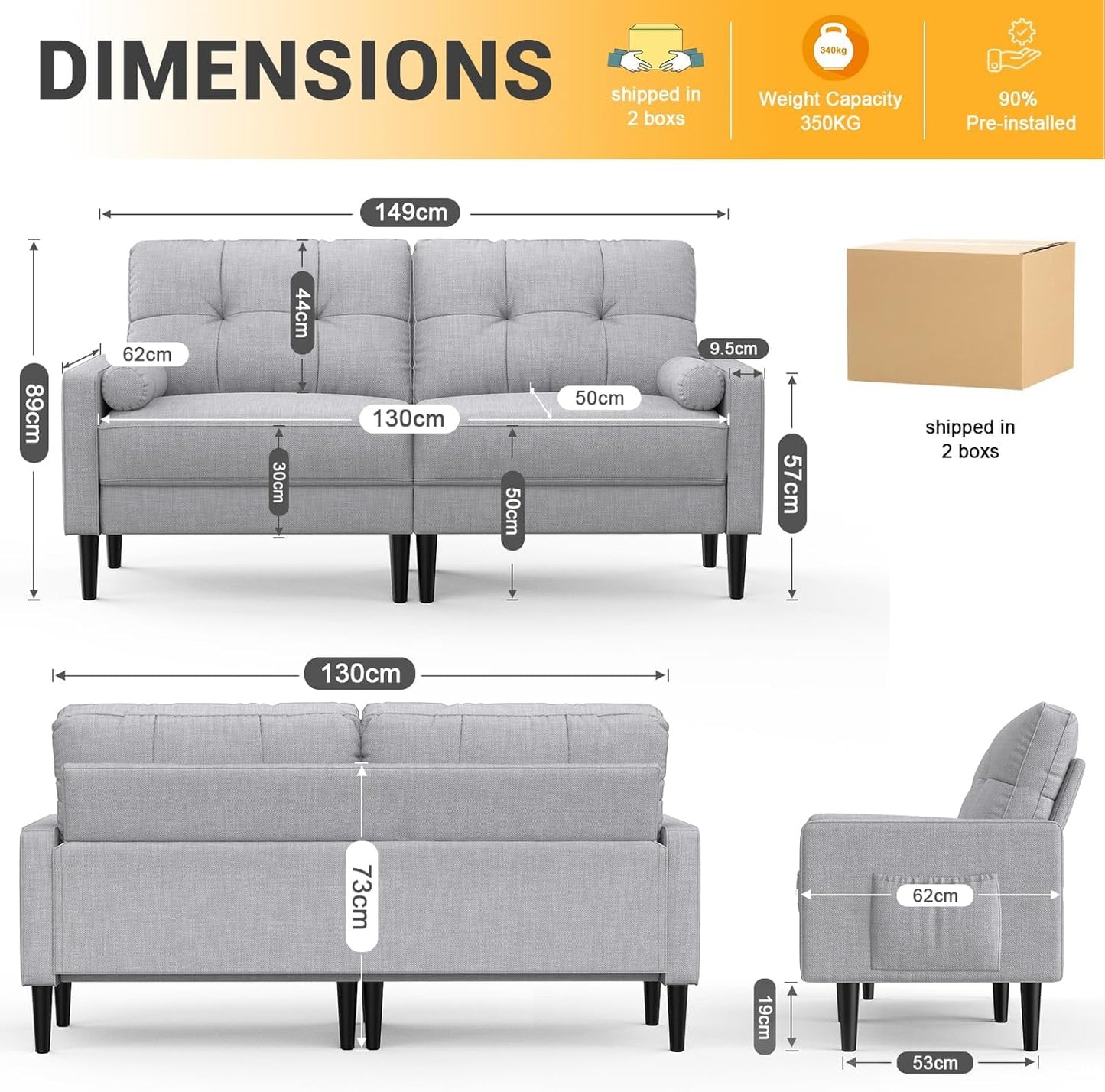 AMIDO VALTOR Modern Sectional Sofa
