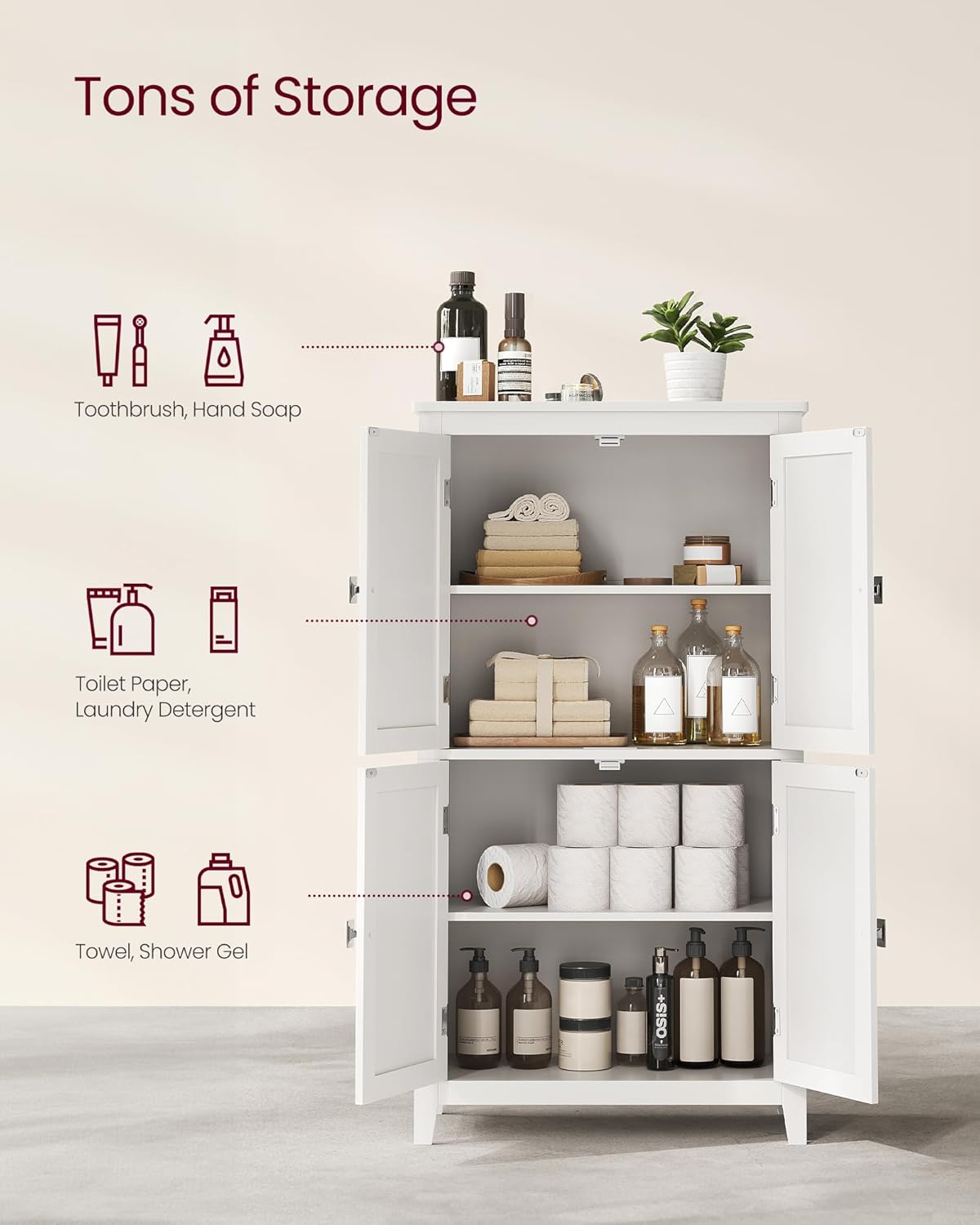 VASAGLE Floor Storage Cabinet