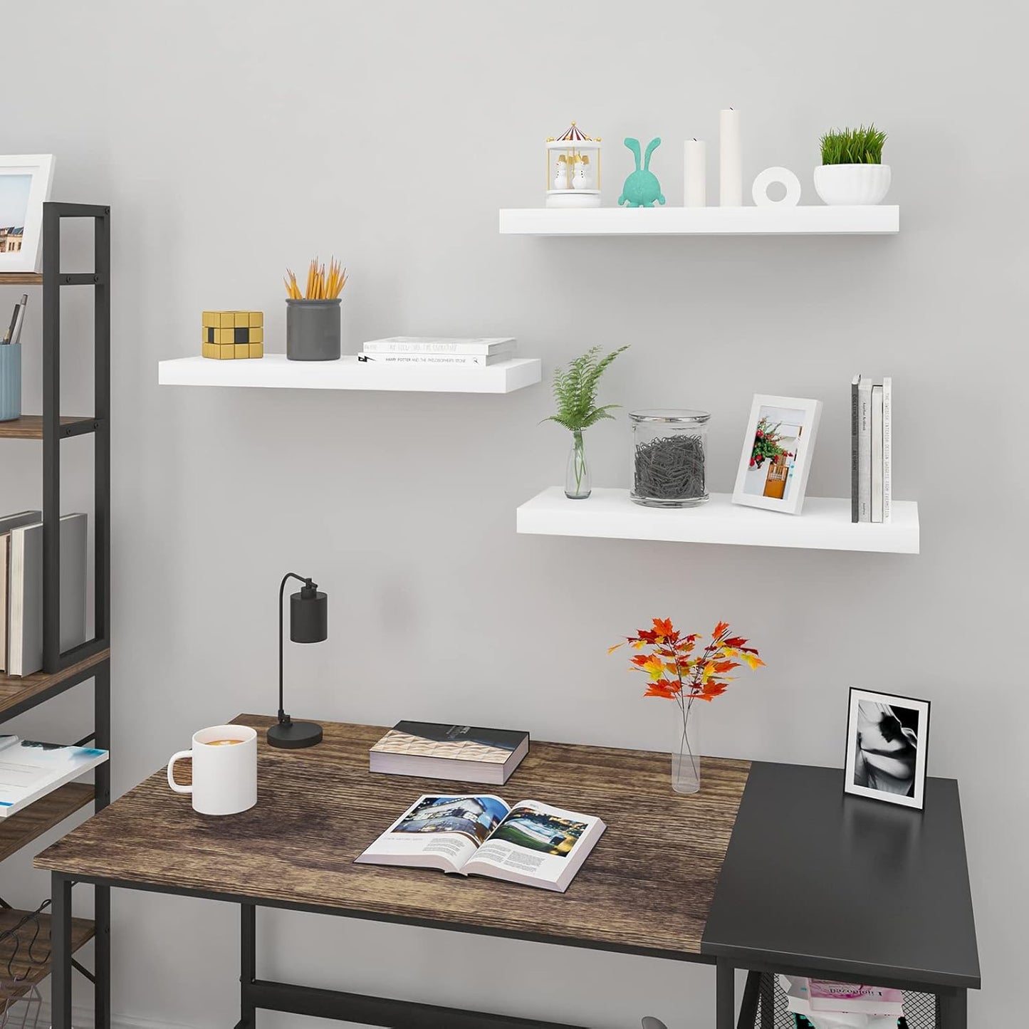 WOLTU Set of 3 Wall Shelves