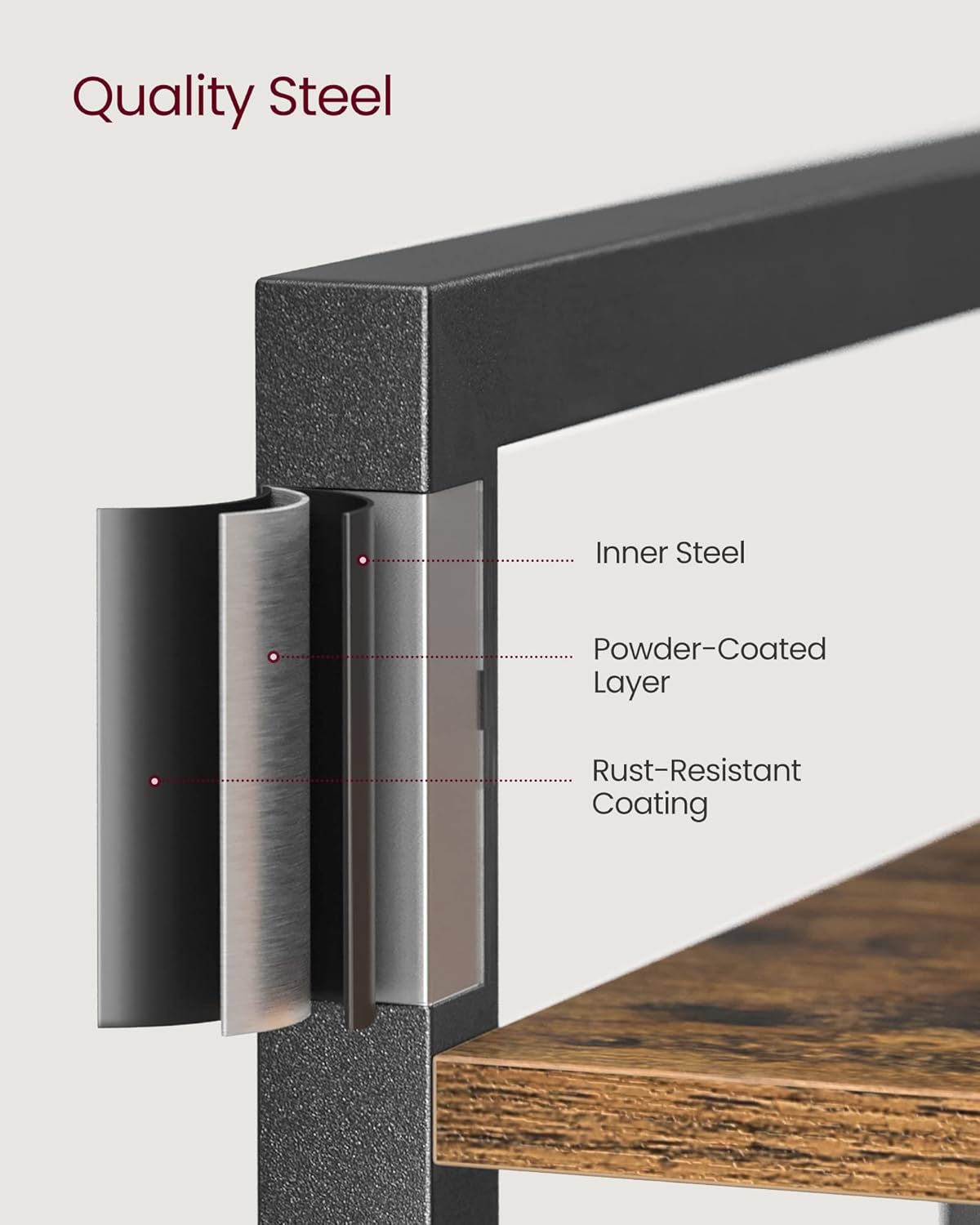 VASAGLE 5-Tier Bookshelf LLS061B01