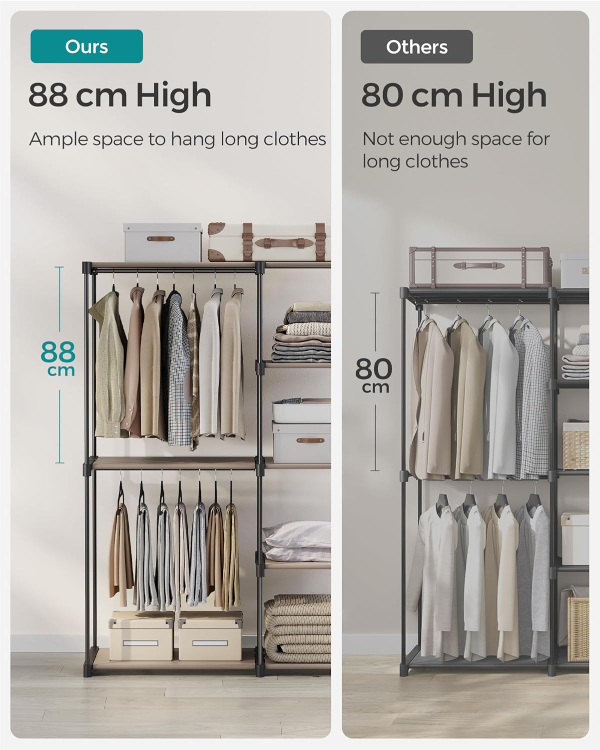 SONGMICS Freestanding Wardrobe RYG026R02