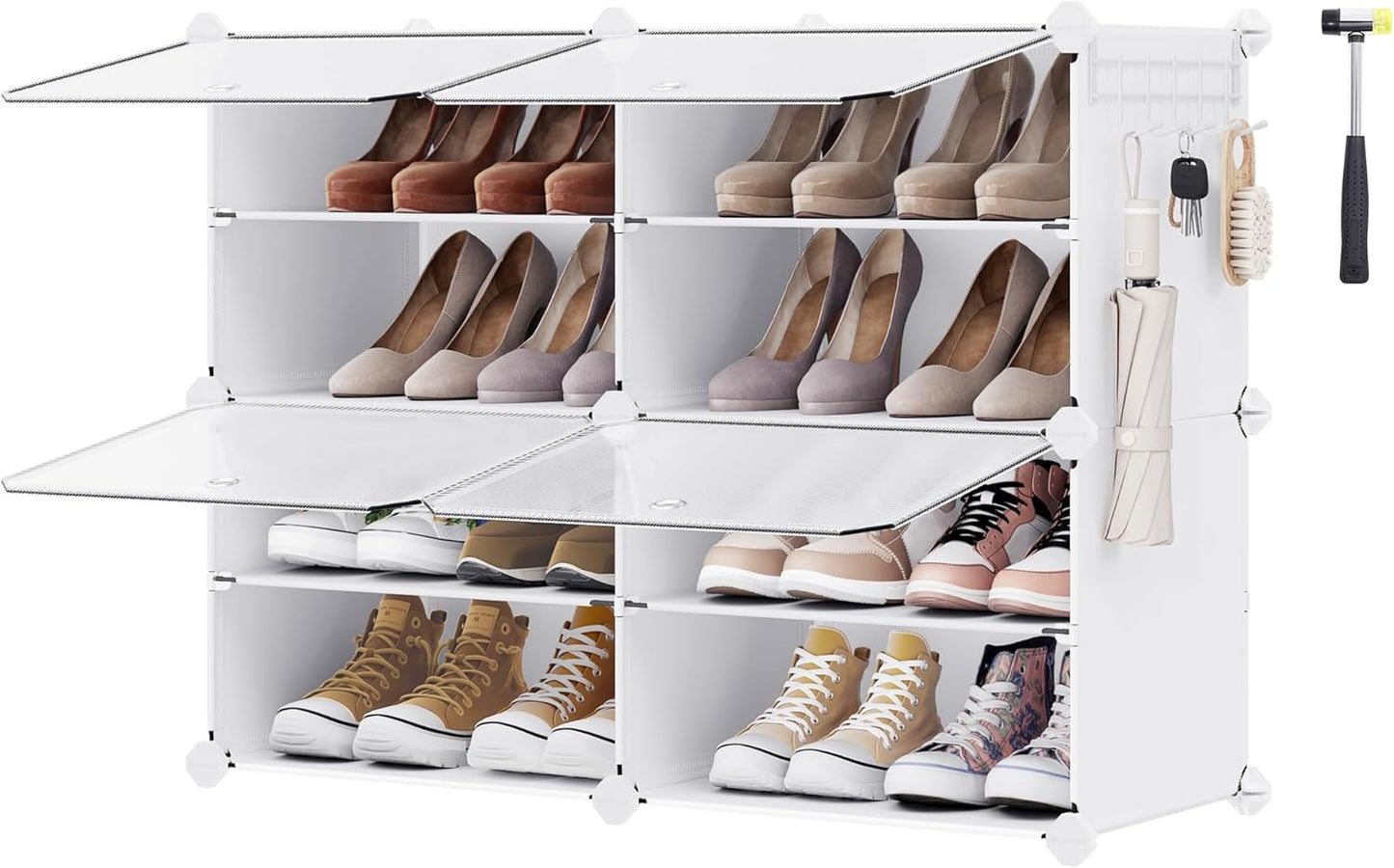 SONGMICS Interlocking Shoe Rack LPC032W01
