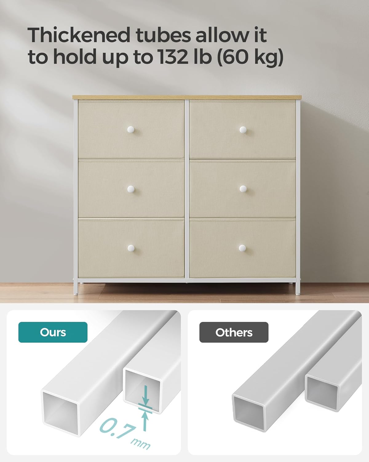 SONGMICS Chest of Drawers LTS323W01