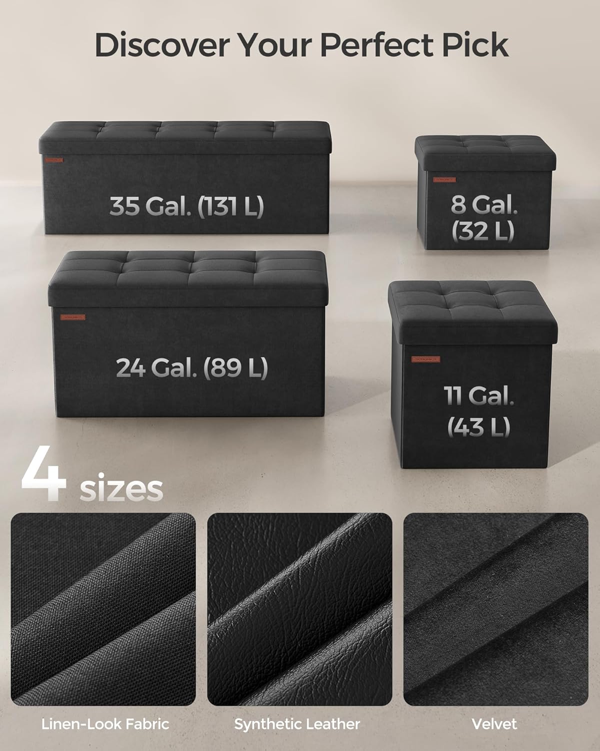 SONGMICS Storage Bench LSF277B01