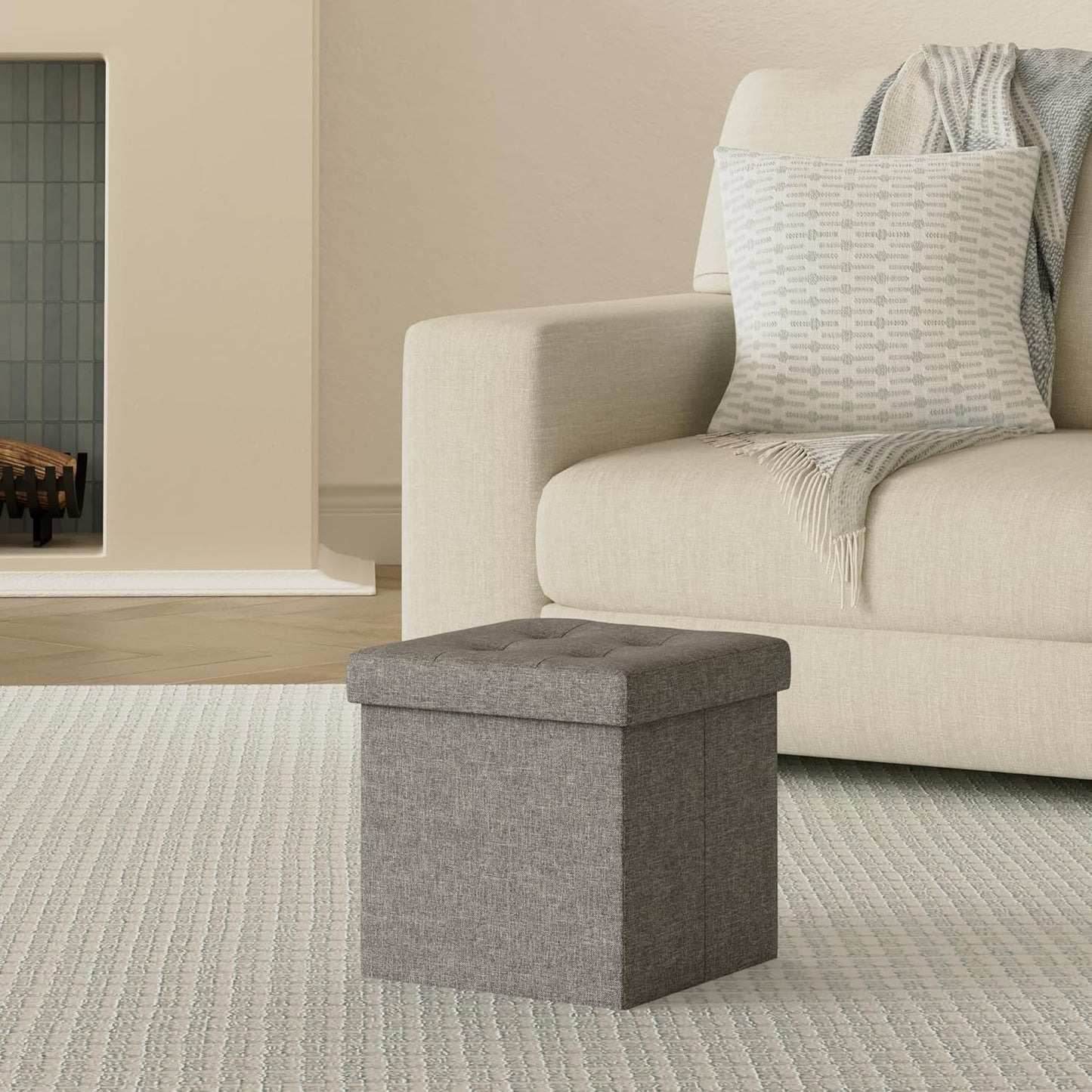 SONGMICS Stool with Storage Space LSF028G22