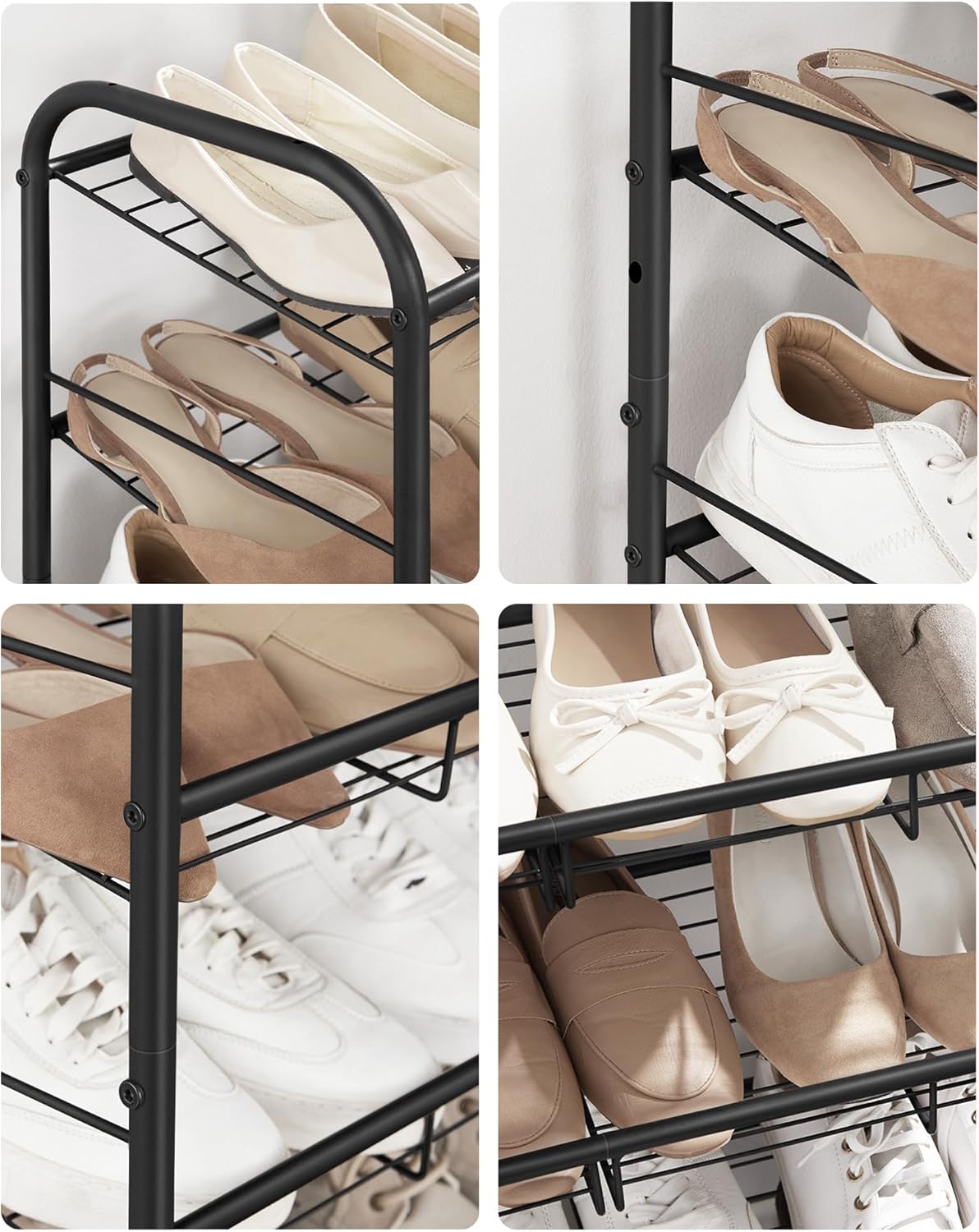 SONGMICS 4 Tier Shoe Rack LMR067B01
