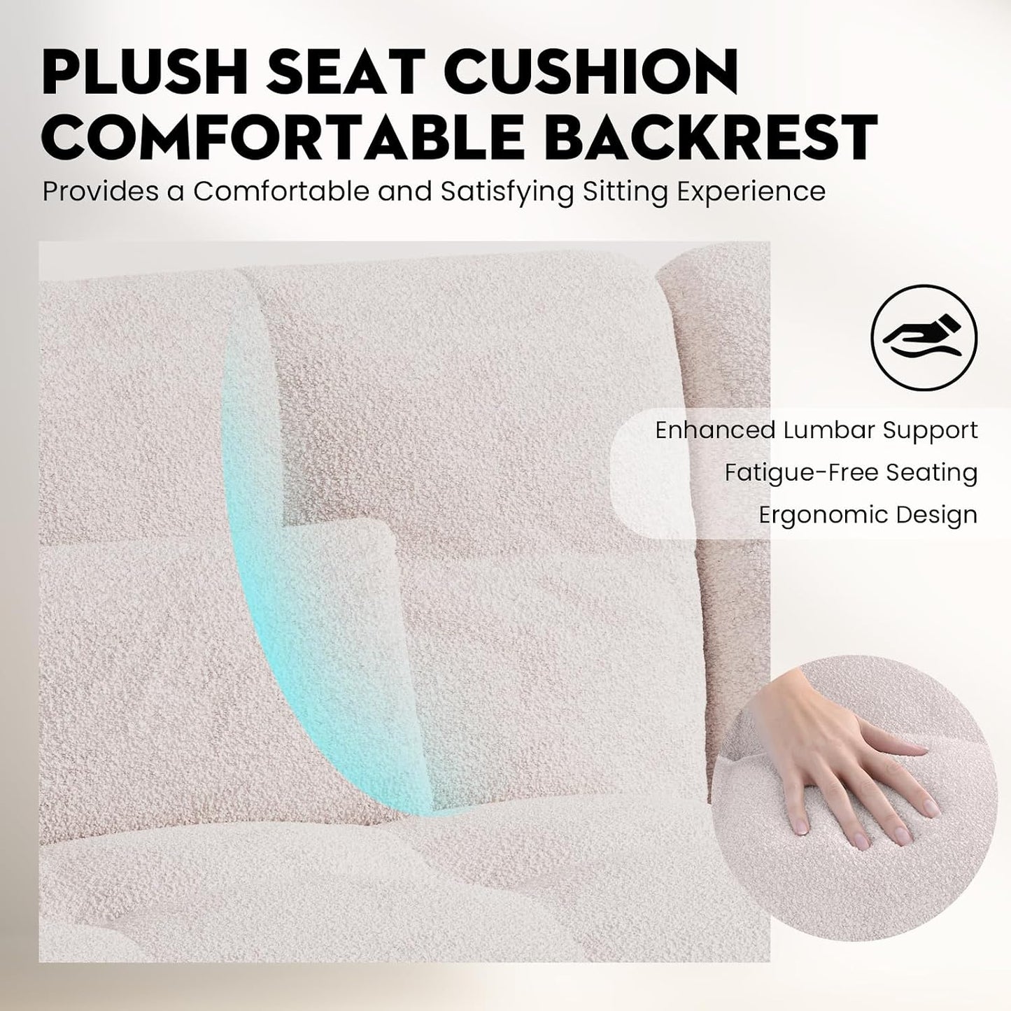 COMHOMA  Futon Sofa Bed Sherpa with Adjustable Backrest (EU-B001-WB-NEW)