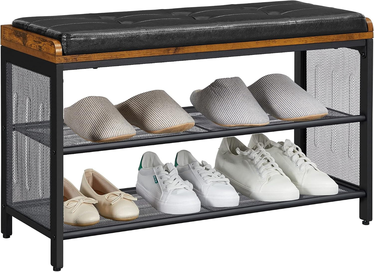 VASAGLE Shoe Bench Padded Bench (LBS75X)
