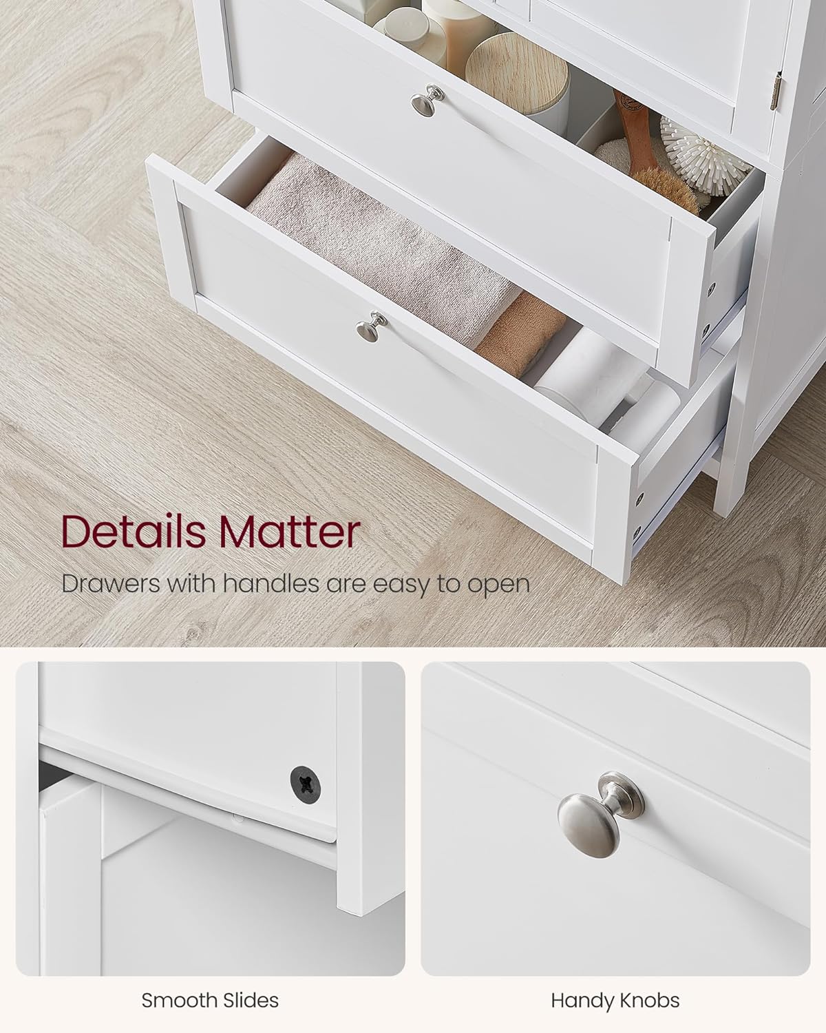 VASAGLE Bathroom Floor Storage Cabinet