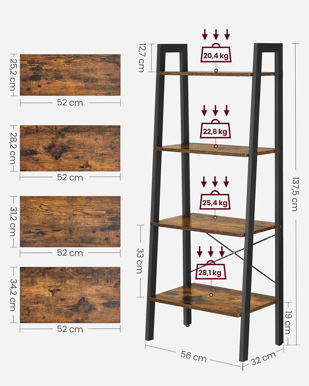 VASAGLE Ladder Shelf (LLS44XV2)