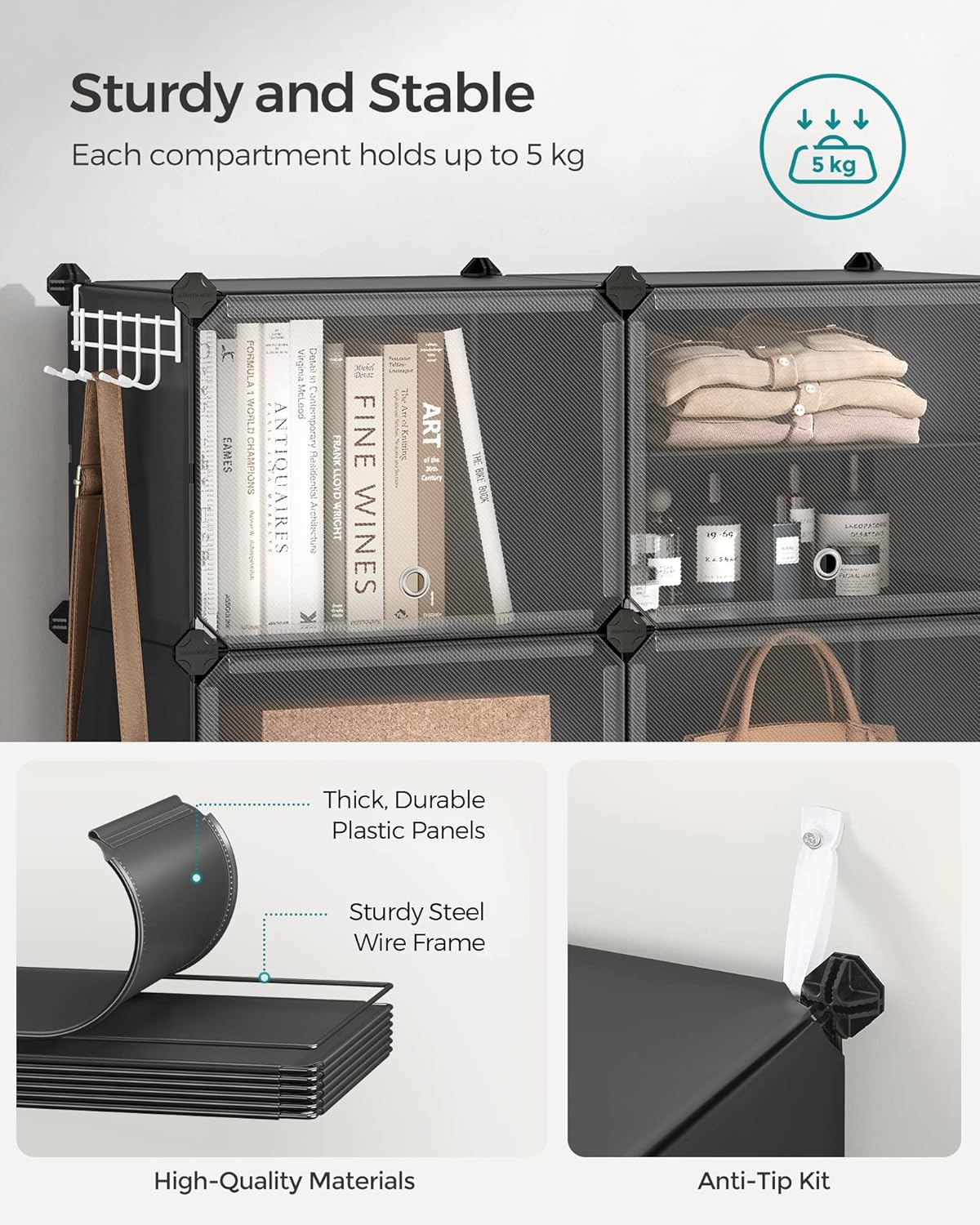 SONGMICS Interlocking Shoe Rack LPC035B01