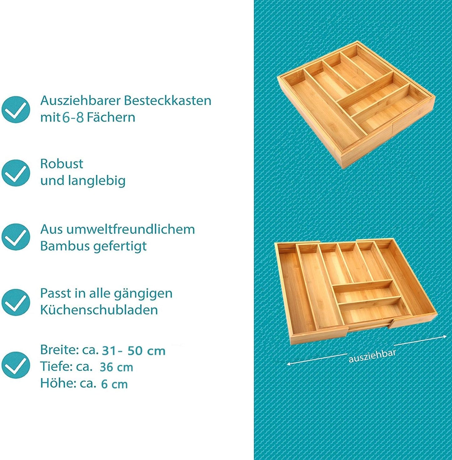 Cutlery Tray with 8 Compartments