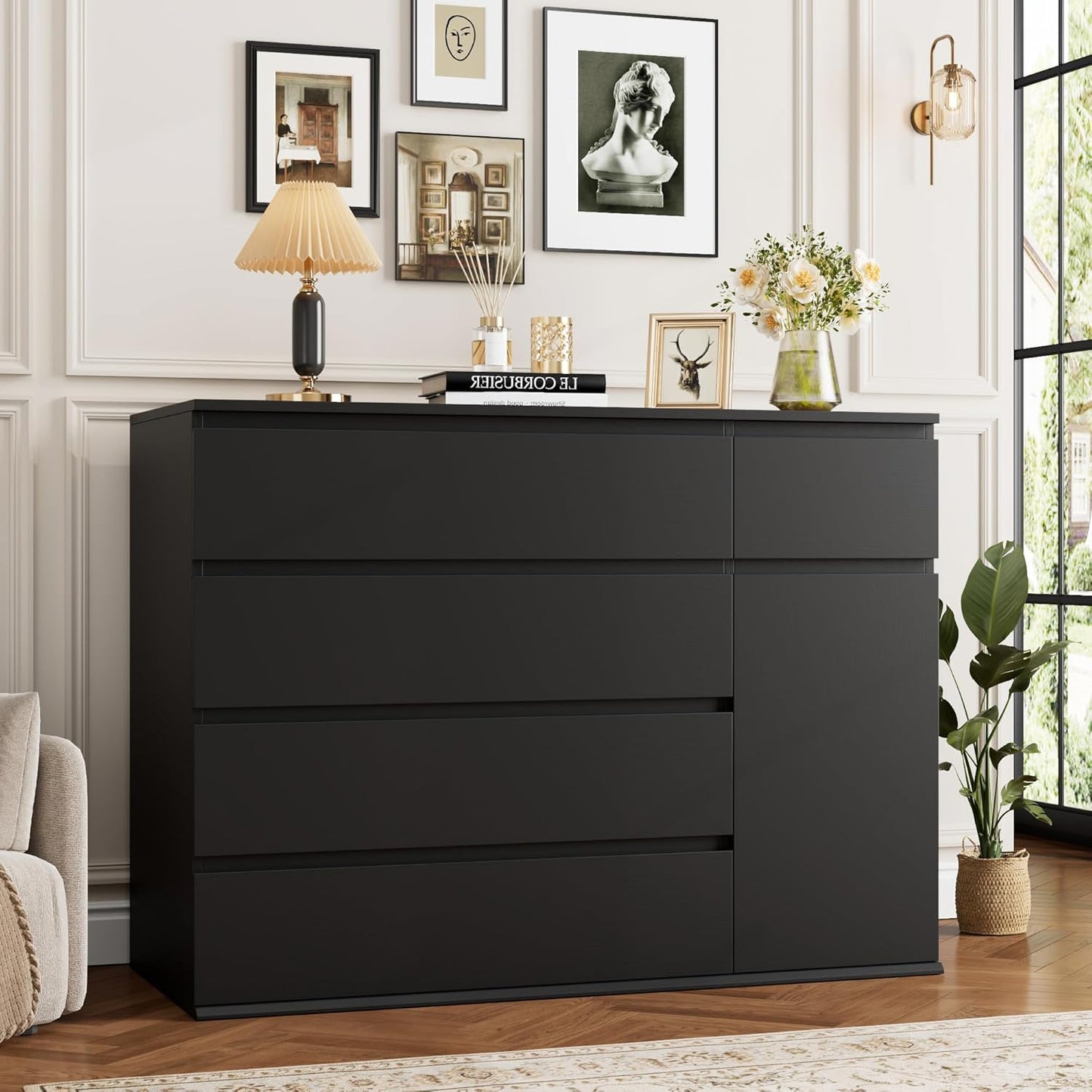5 Drawer Modern Dresser