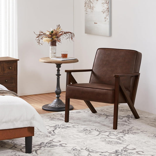 Armchair with Strong Wood Frame