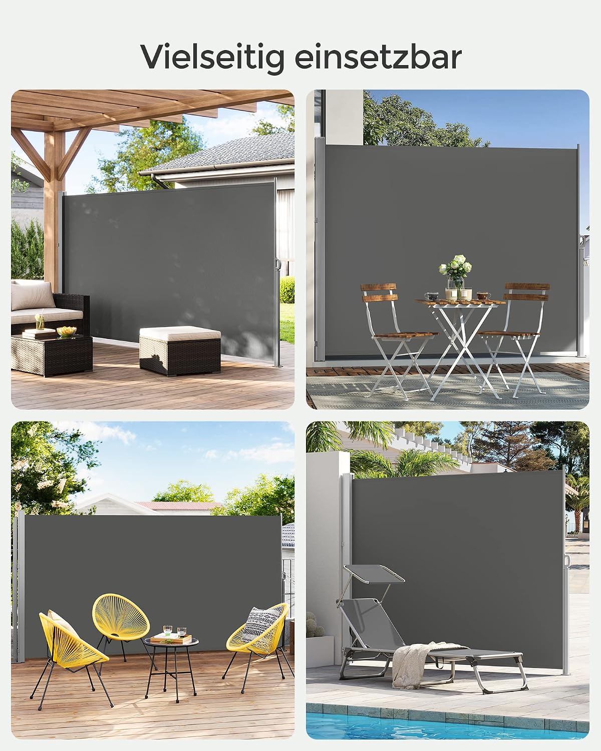Songmics Extendible Side Awning with Steel Box (GSA589G01)
