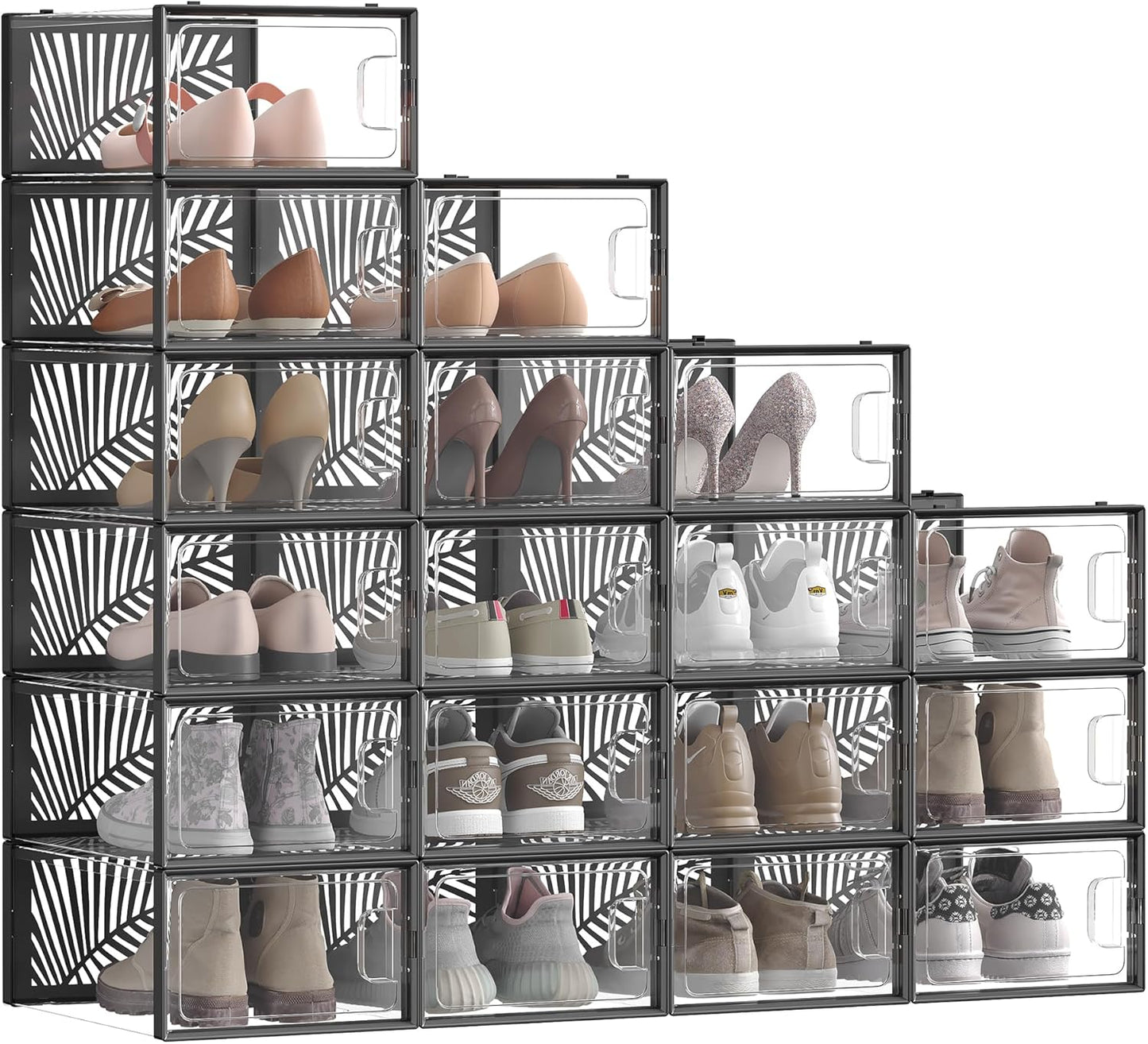 SONGMICS Set of 18 Shoe Boxes LSP106B18
