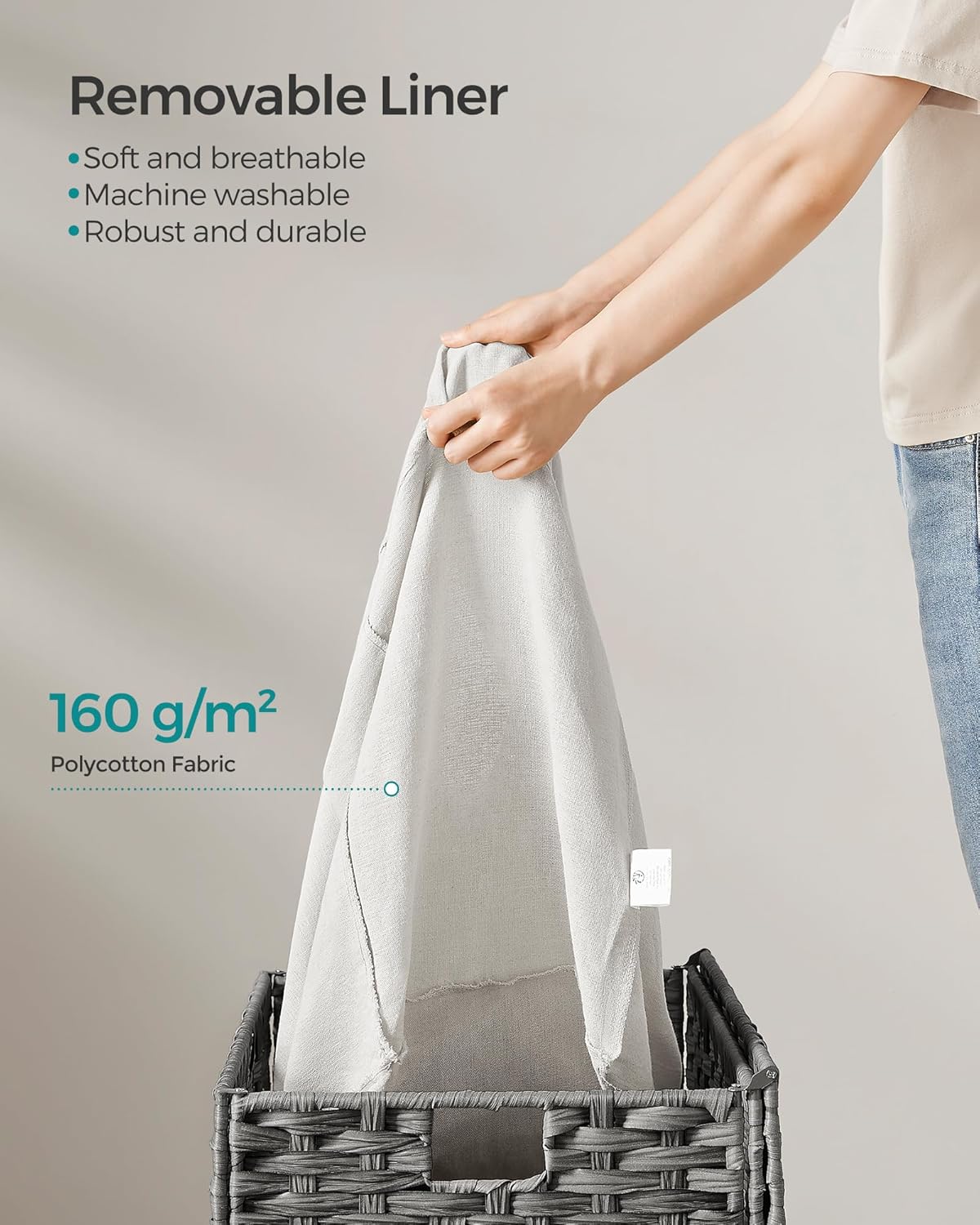 SONGMICS Laundry Basket RST066G01