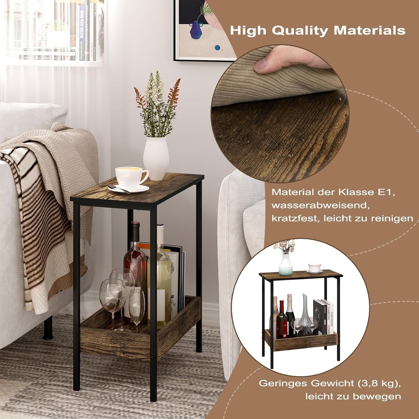 WOLTU Side Table BTS03HOV