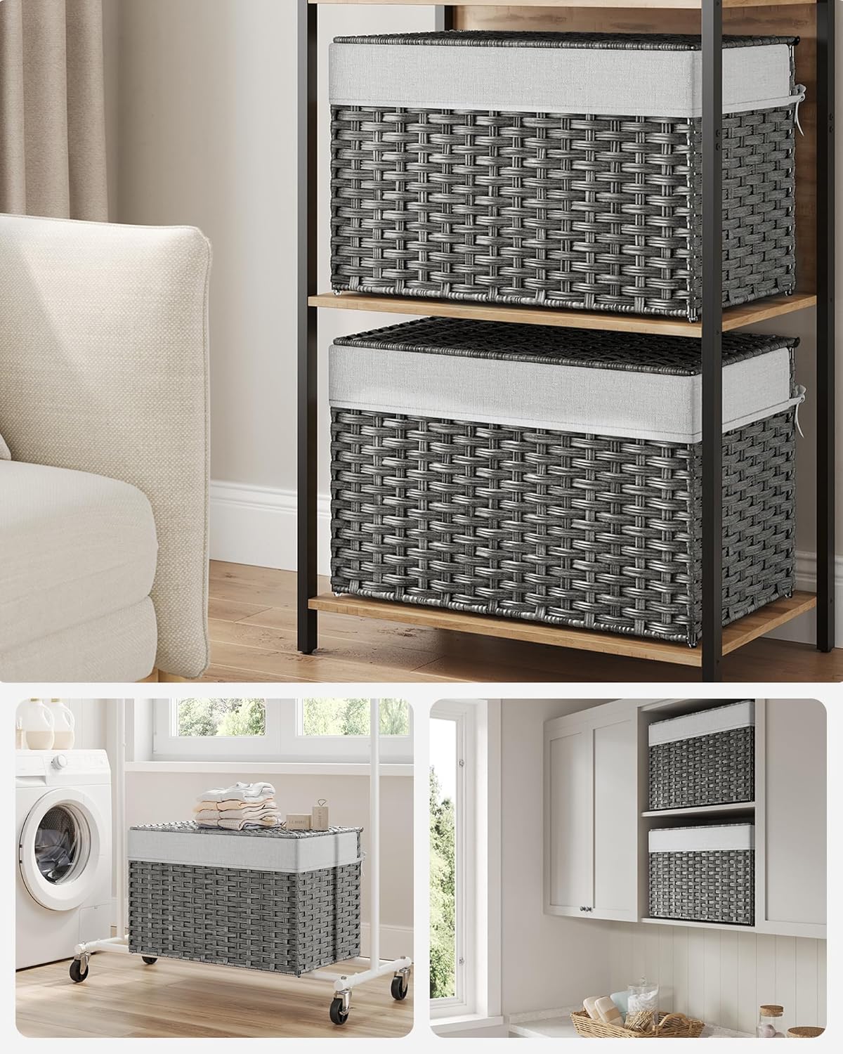 SONGMICS Laundry Basket RST066G01