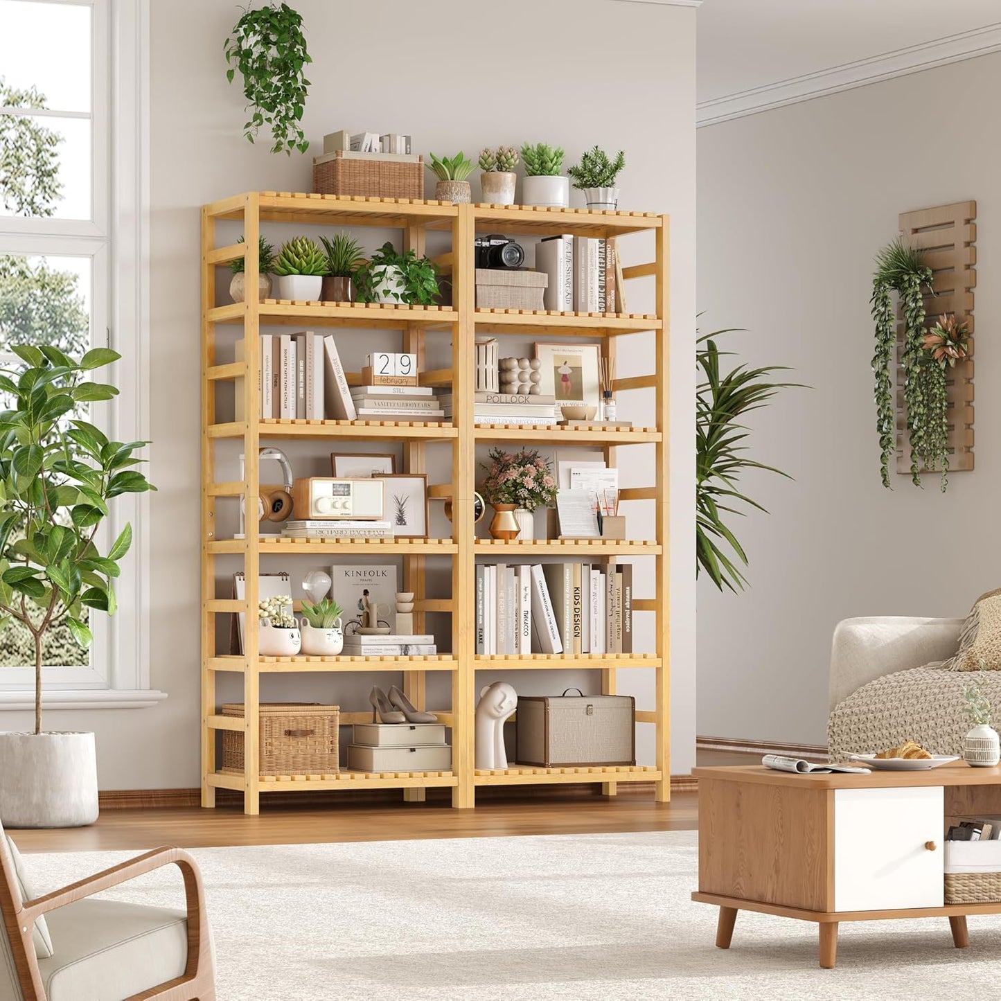 6-Tier Bamboo Shelf