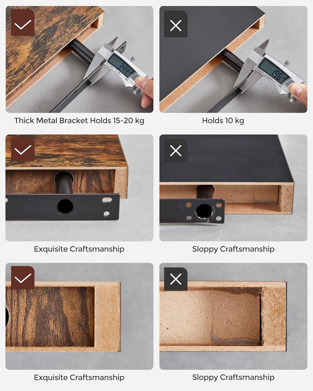 VASAGLE Wall Shelf LWS28BX