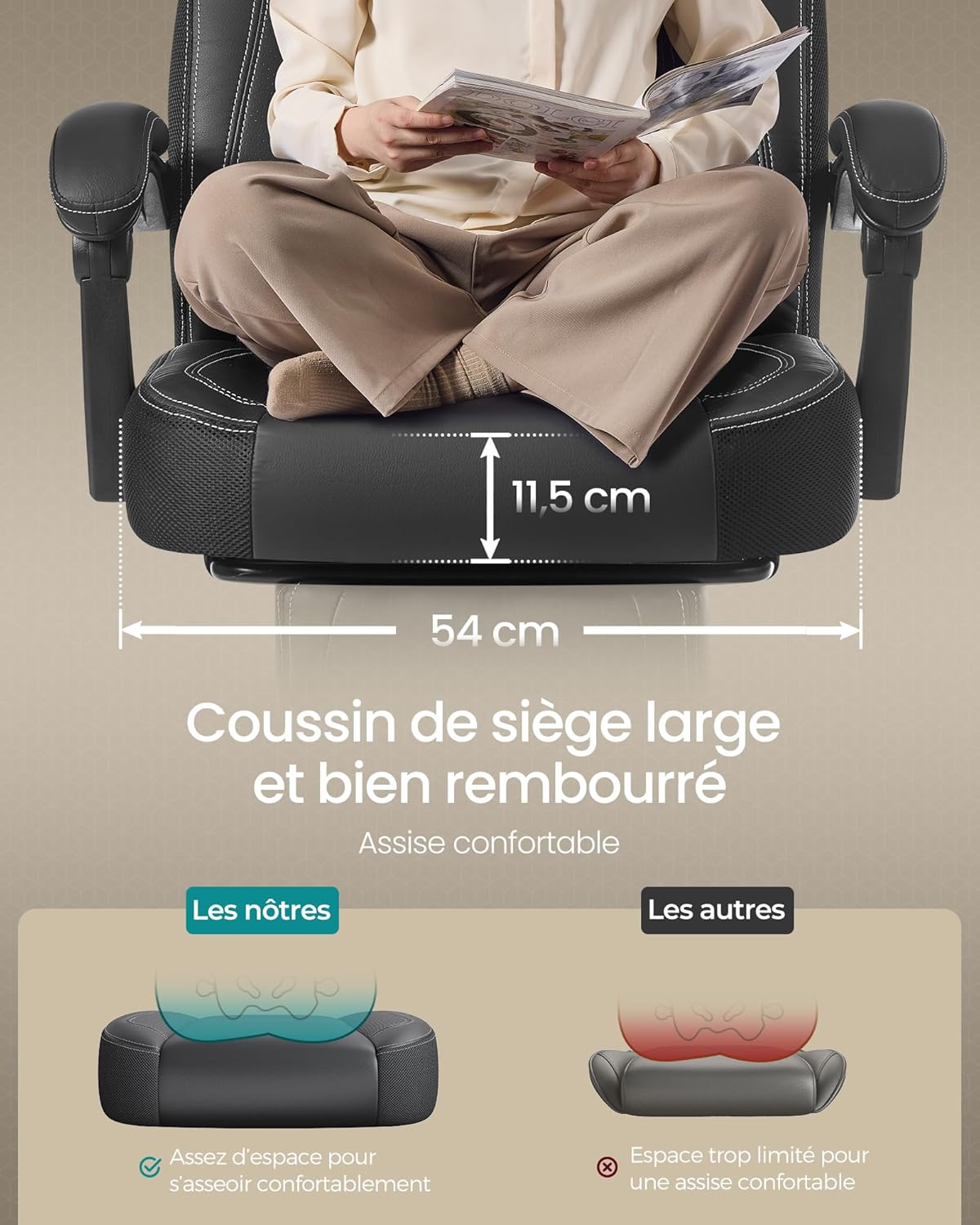 SONGMICS Gaming Chair OBG077B01