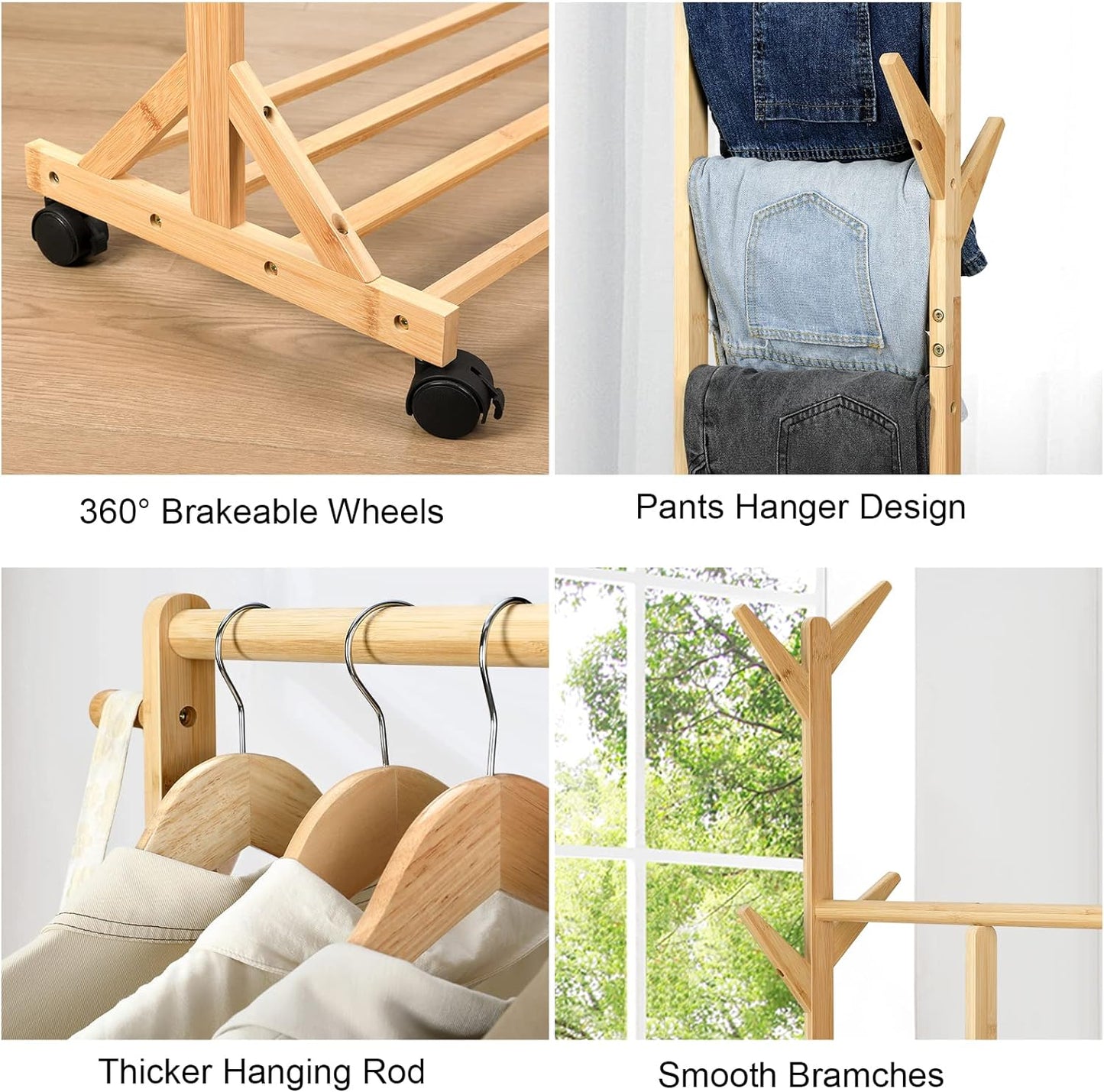 Bamboo Clothes Rack