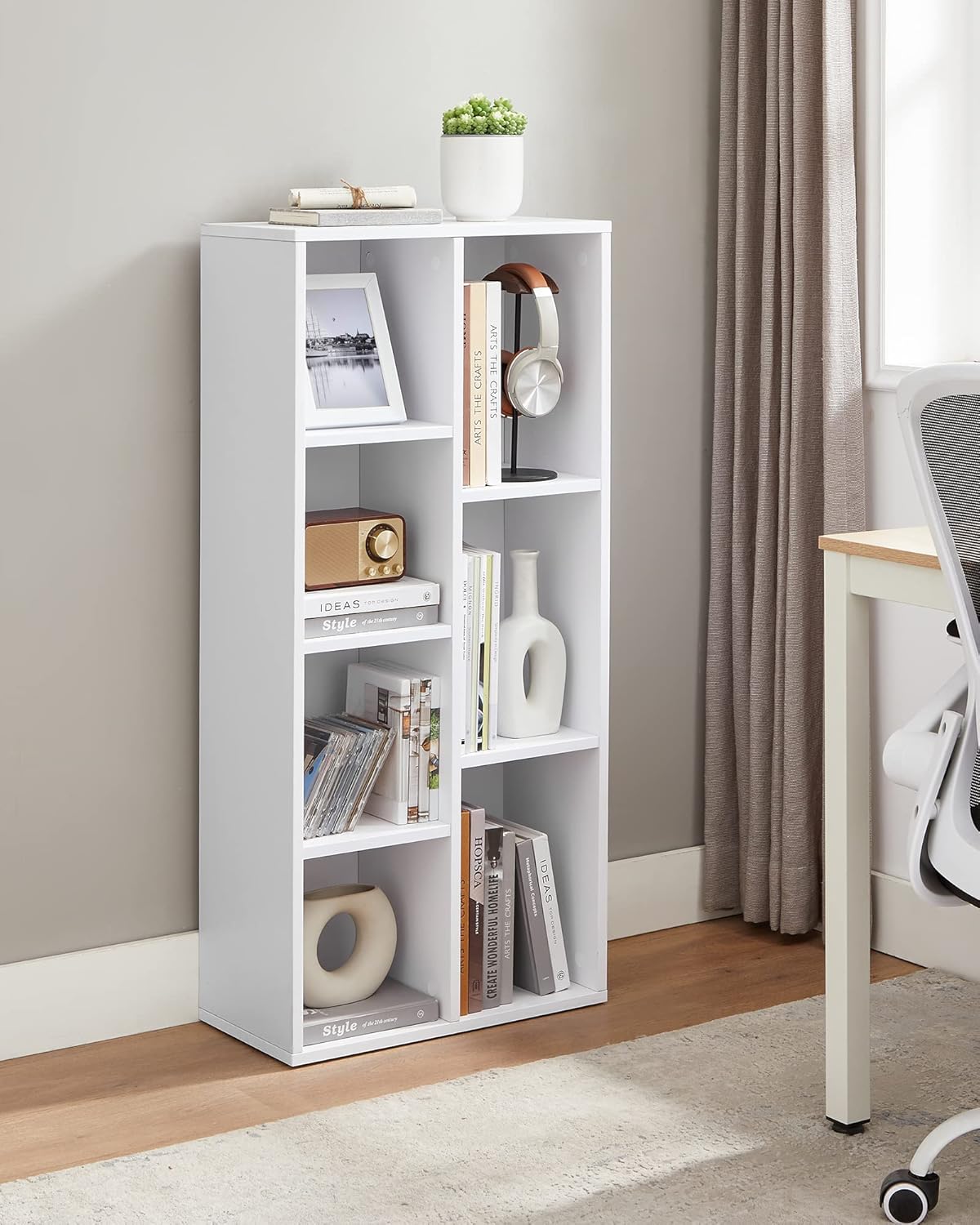 VASAGLE 7-Compartment Bookcase
