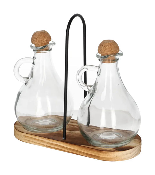 Danny Home Vinegar & Oil Dispenser with Cork Stopper Set