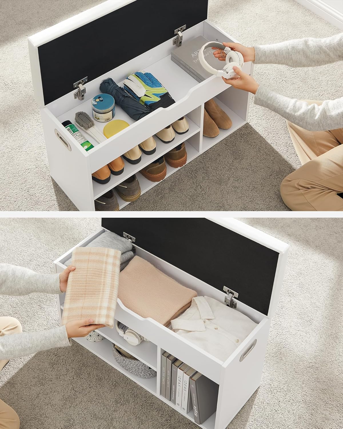 VASAGLE Padded Shoe Bench LHS30W