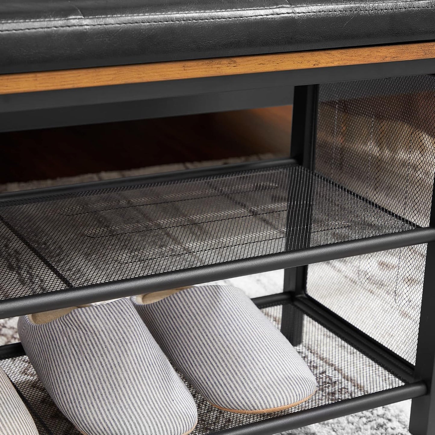 VASAGLE Shoe Bench Padded Bench (LBS75X)